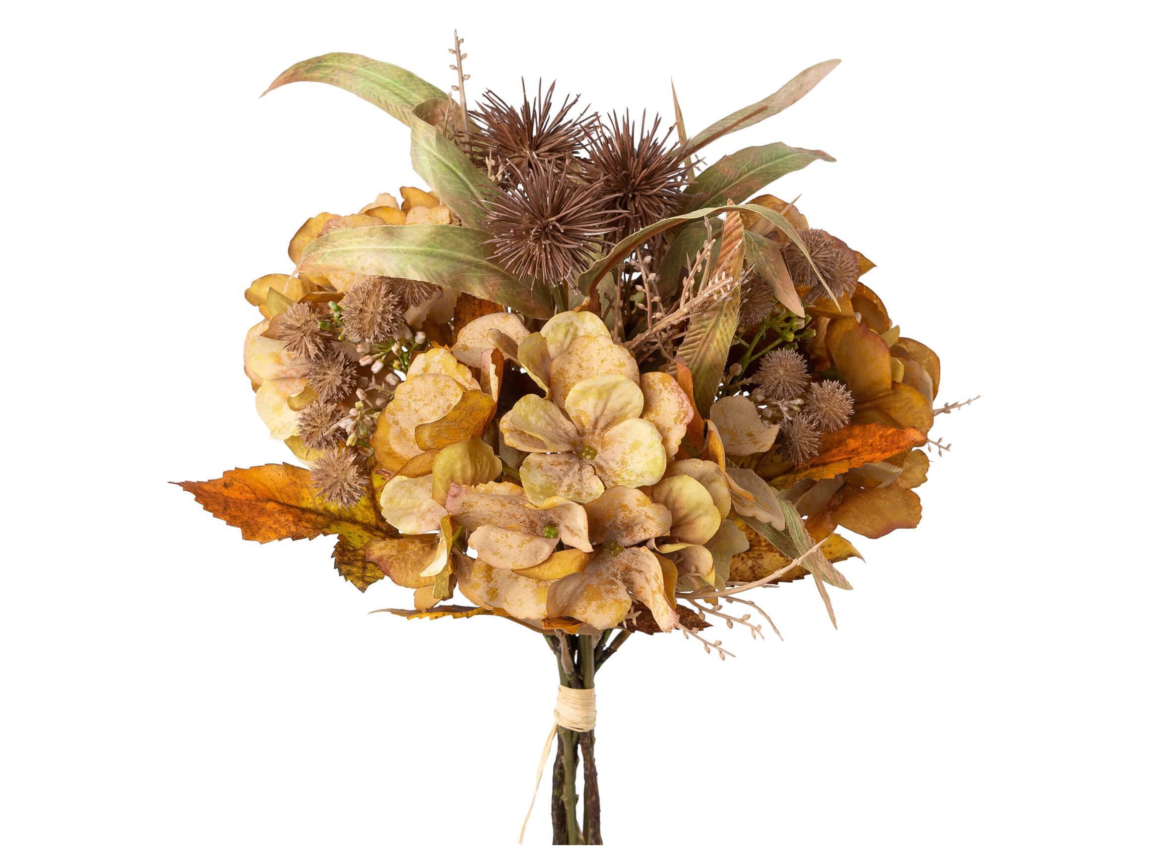 Kunstblume Hortensienstrauss Braun H: 46 cm Gasper