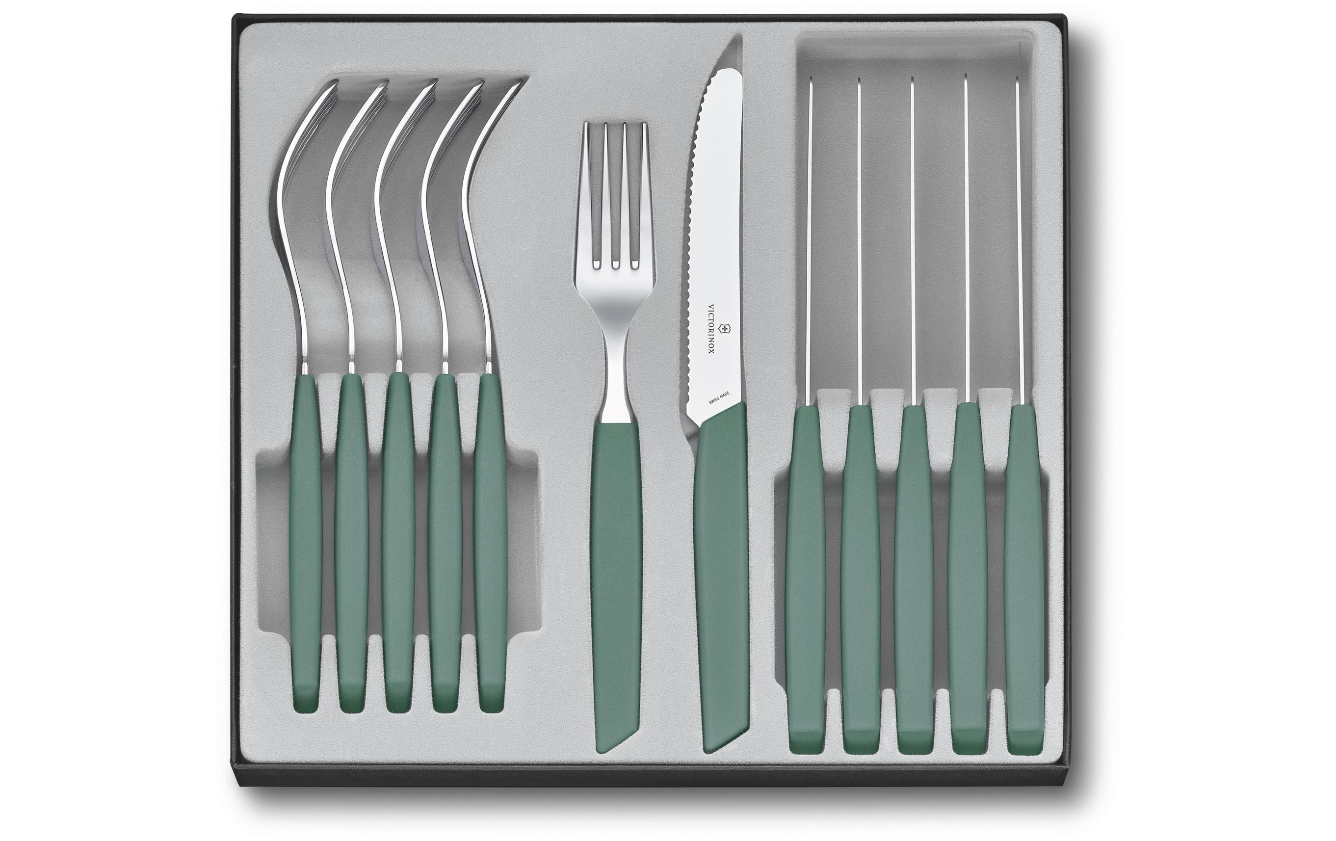 Besteck-Set Swiss Modern, 12-teilig, Salbeigrün Von Victorinox Alltron / Farbe: Salbeigrün