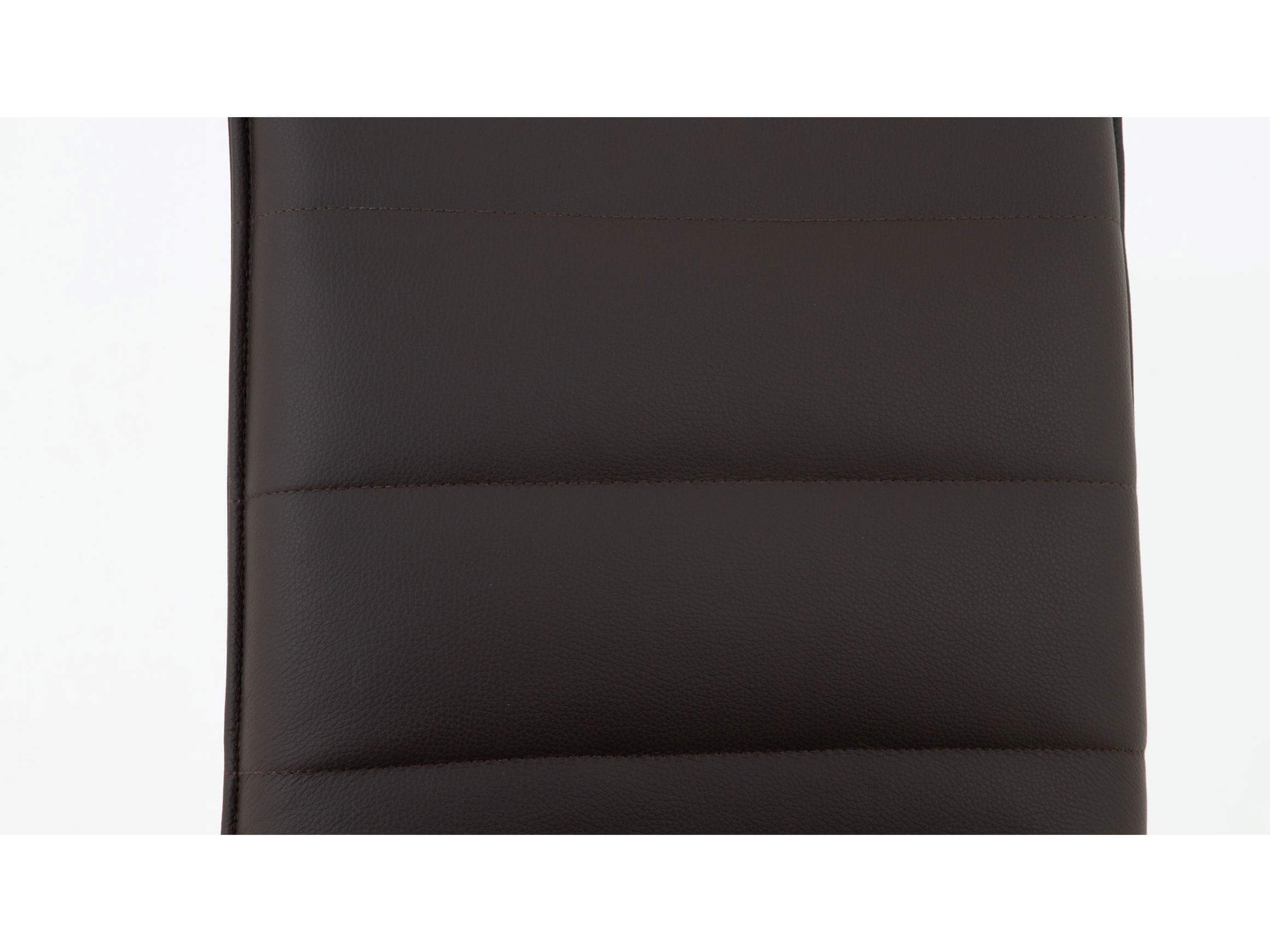 Stuhl Sandmann Leder Dunkelbraun, Gestell Nussbaum, BxTxH 48x54x90 cm