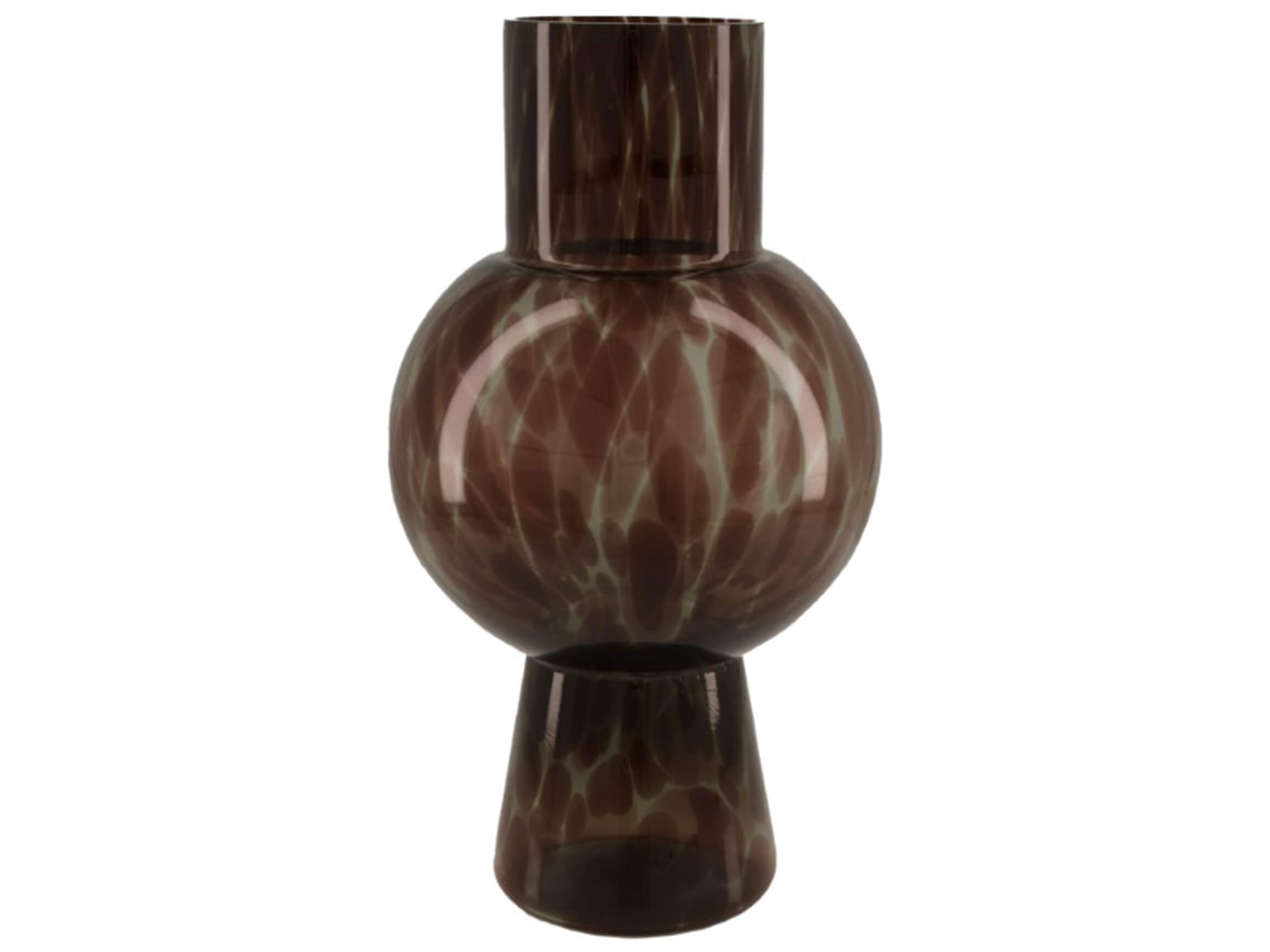 Dijk Vase Rauchglas, Leoprint H: 31 cm  | Schubiger Möbel