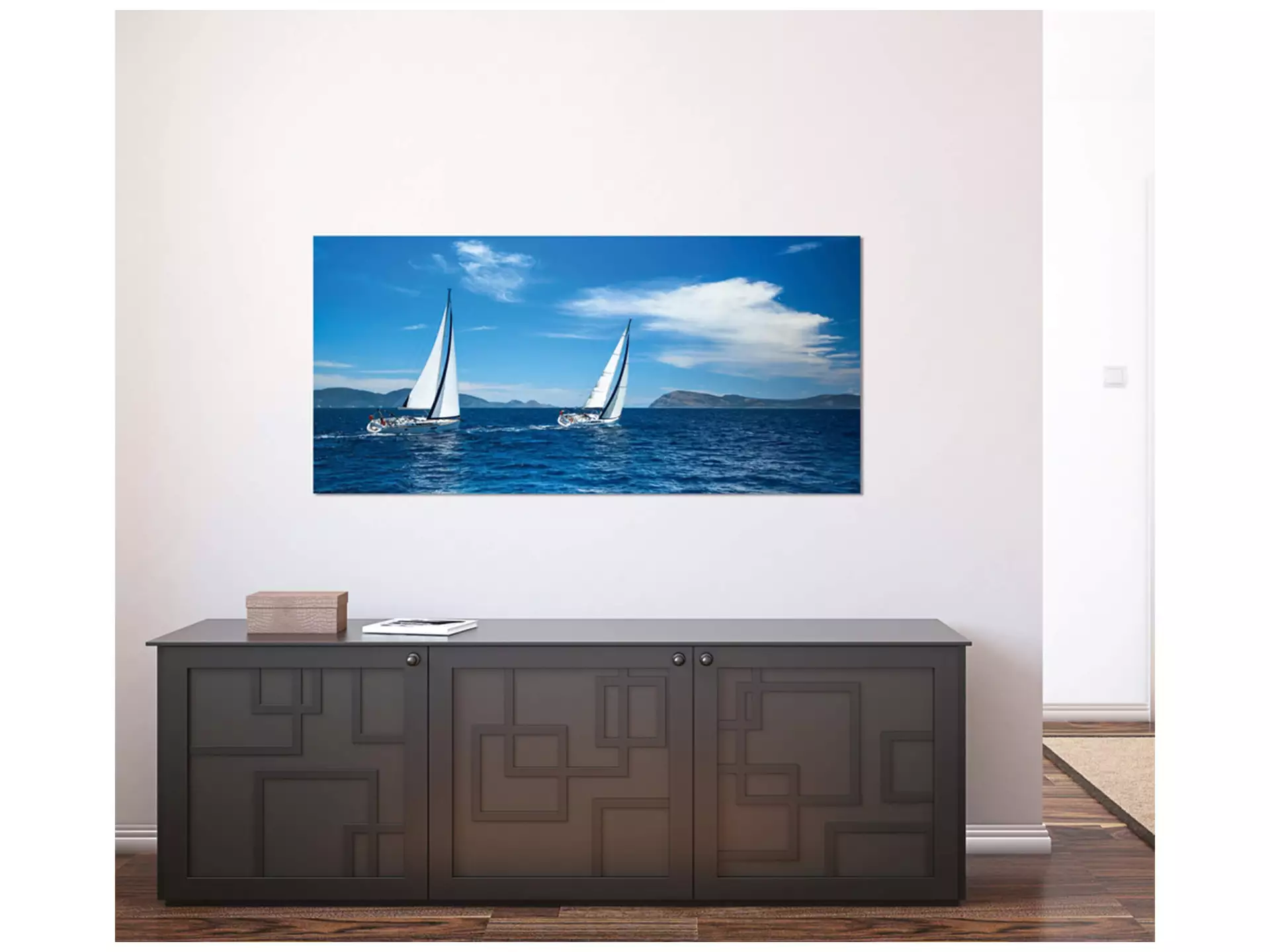 Digitaldruck auf Acrylglas Segelschiffe image LAND / Grösse: 140 x 66 cm