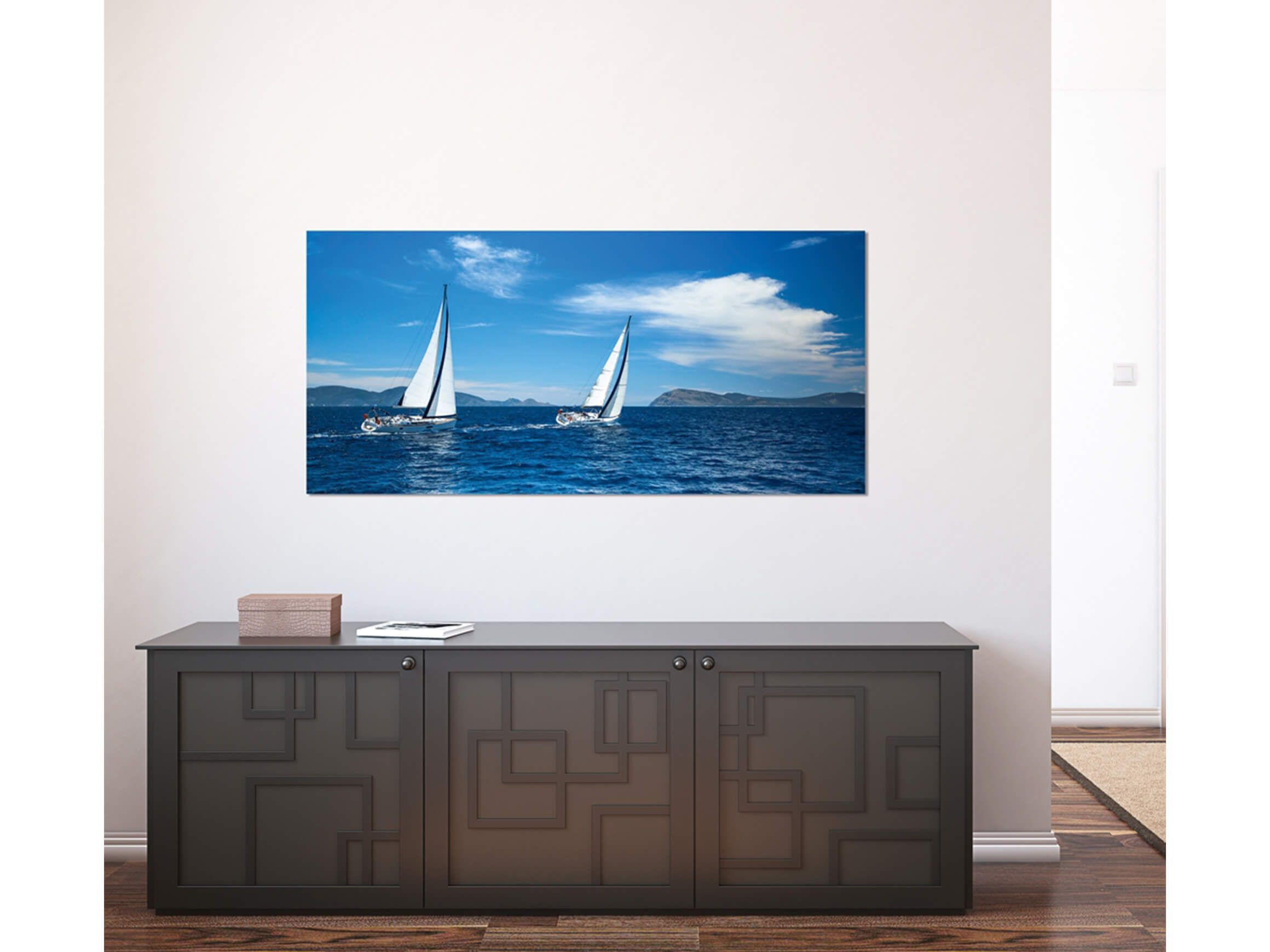 Digitaldruck auf Acrylglas Segelschiffe image LAND / Grösse: 140 x 66 cm