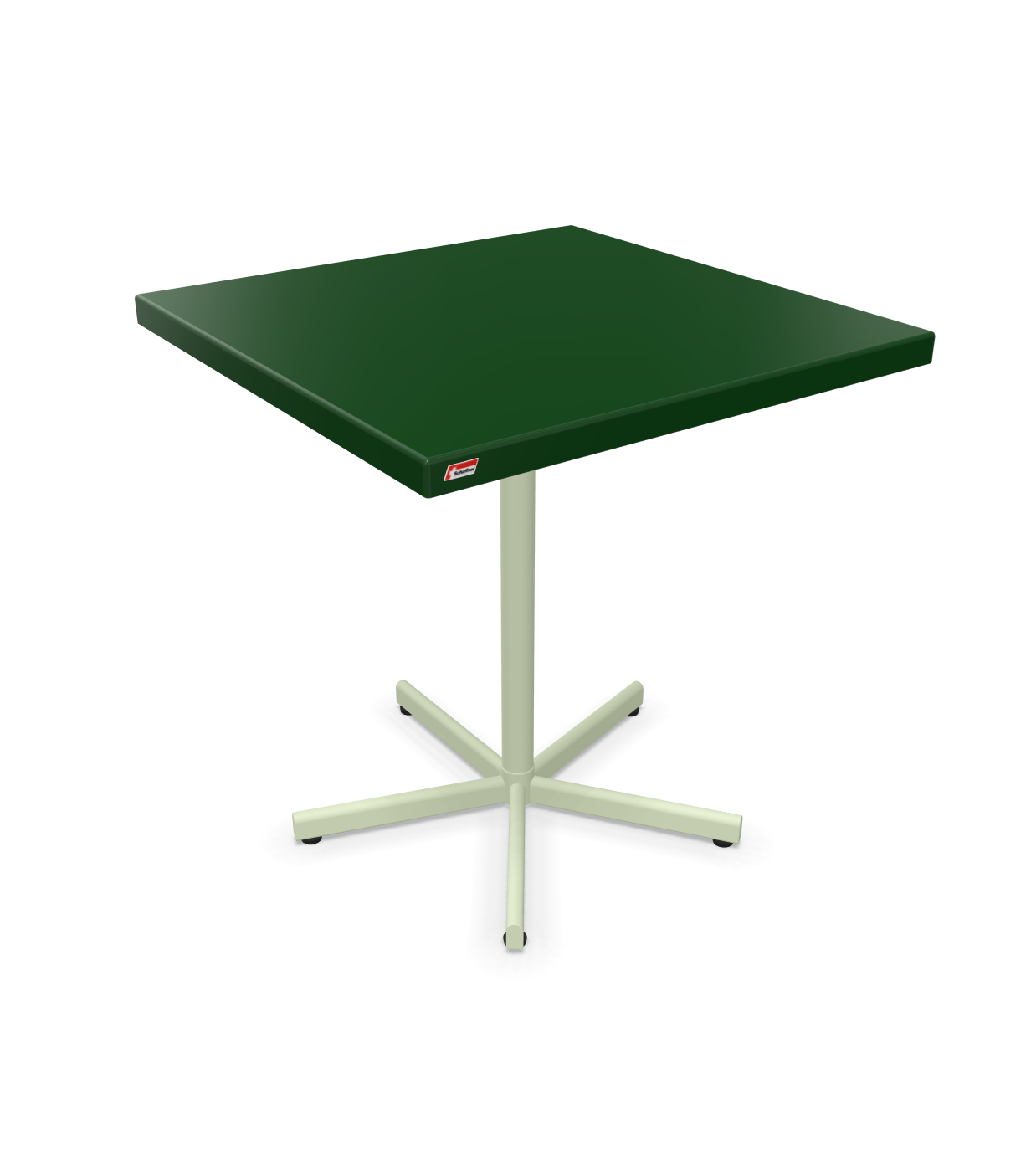 Table Bodensee Quadratisch de Schaffner / Couleur : vert sapin / Dimensions : 70 x 70 cm