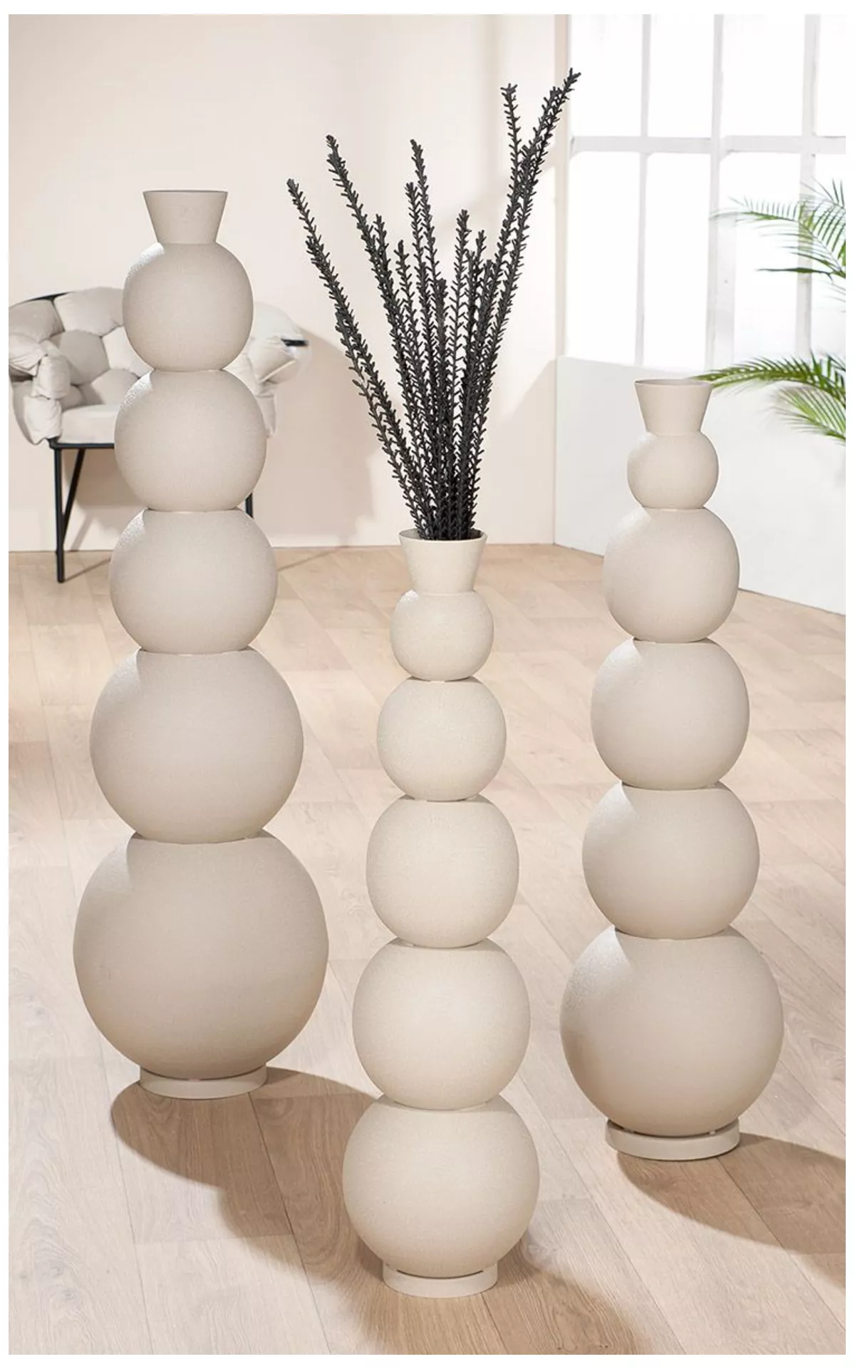 Vase-Rotonda, Grau H: 76 cm-Gilde