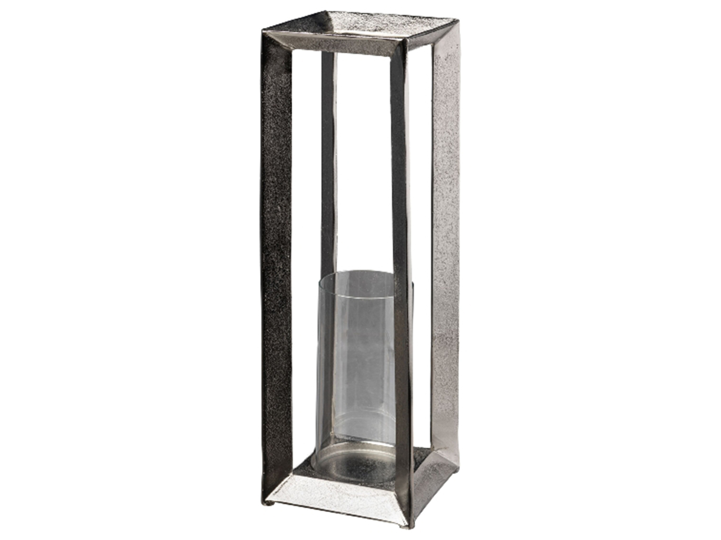 Laterne Torino Aluminium Silber H: 50 cm Gasper