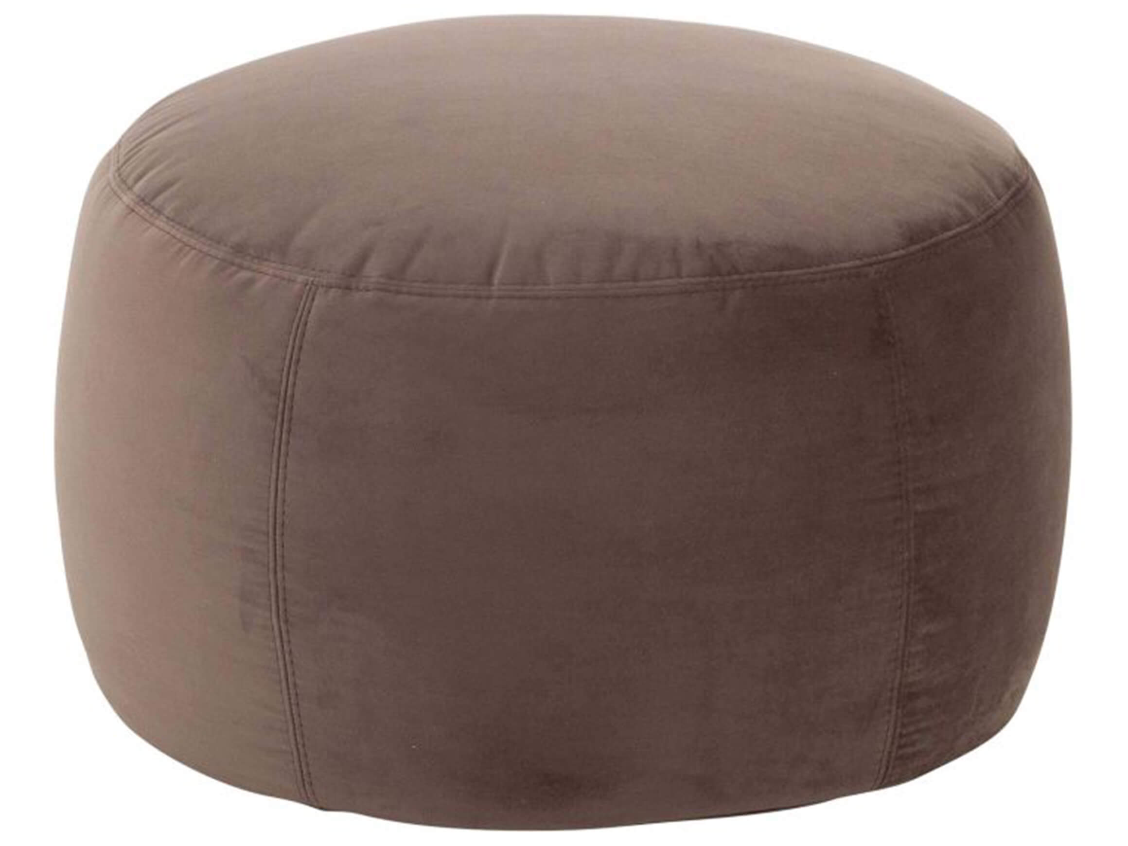 Hocker Annabelle Velvet D: 60 cm Candy / Farbe: Braun / Material: Stoff