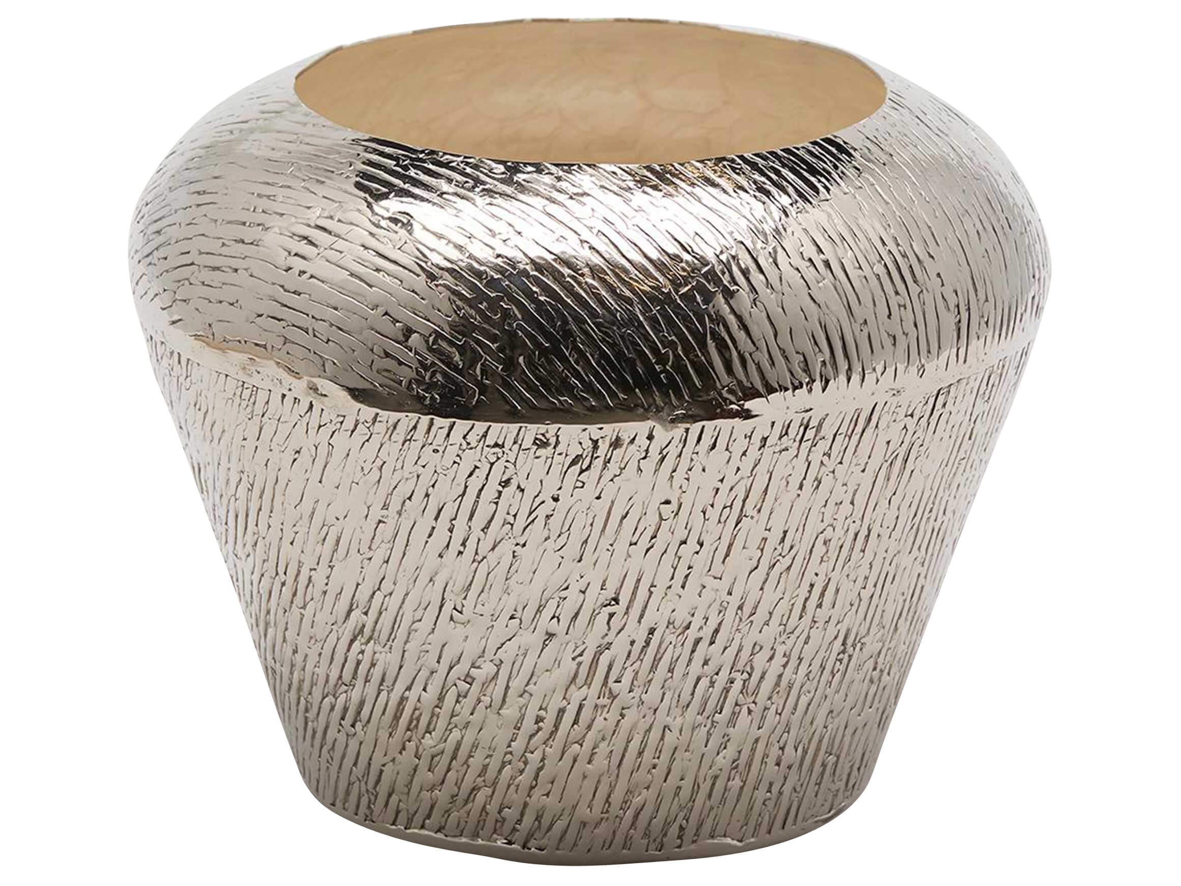 Vase Aluminium Silber Konisch H: 24 cm Edg