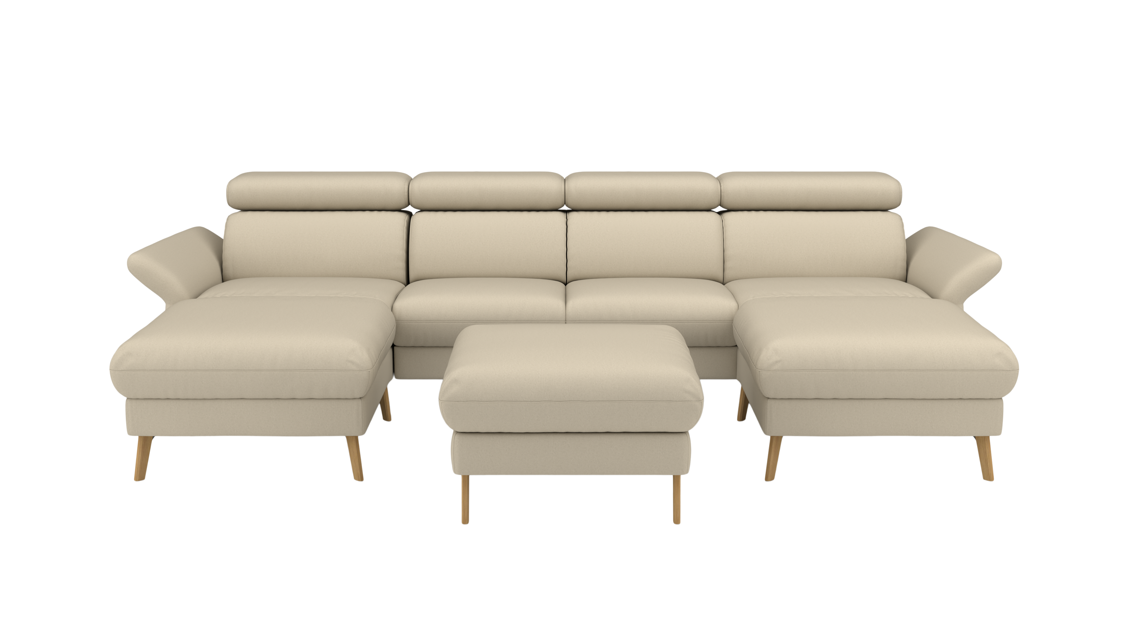 Wohnlandschaft #2 Mars UrbanDesign / Farbe: Beige / Bezugsmaterial: Stoff