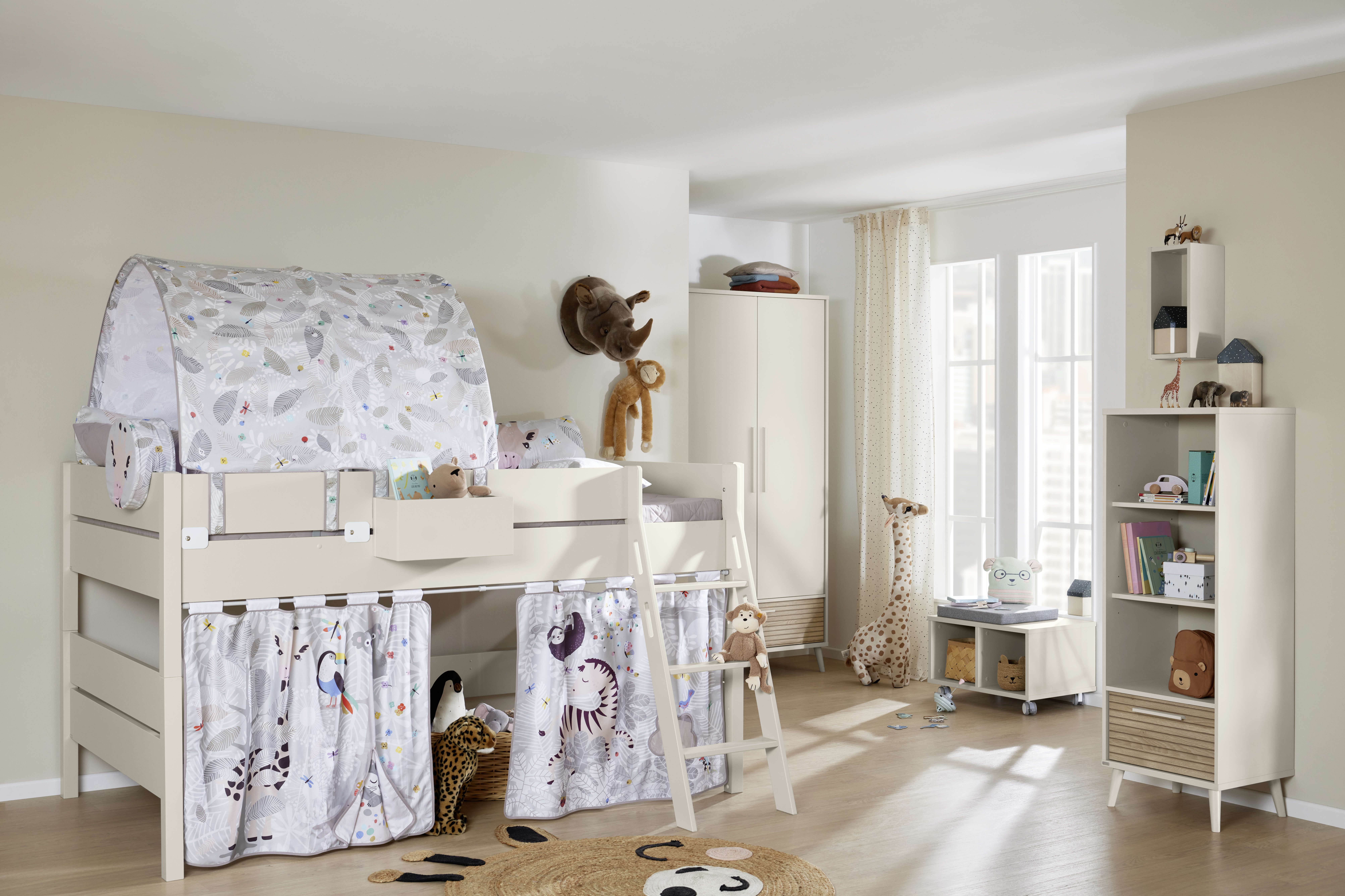 Rollregal Kojenbett Tiago Paidi / Farbe: Kreideweiss