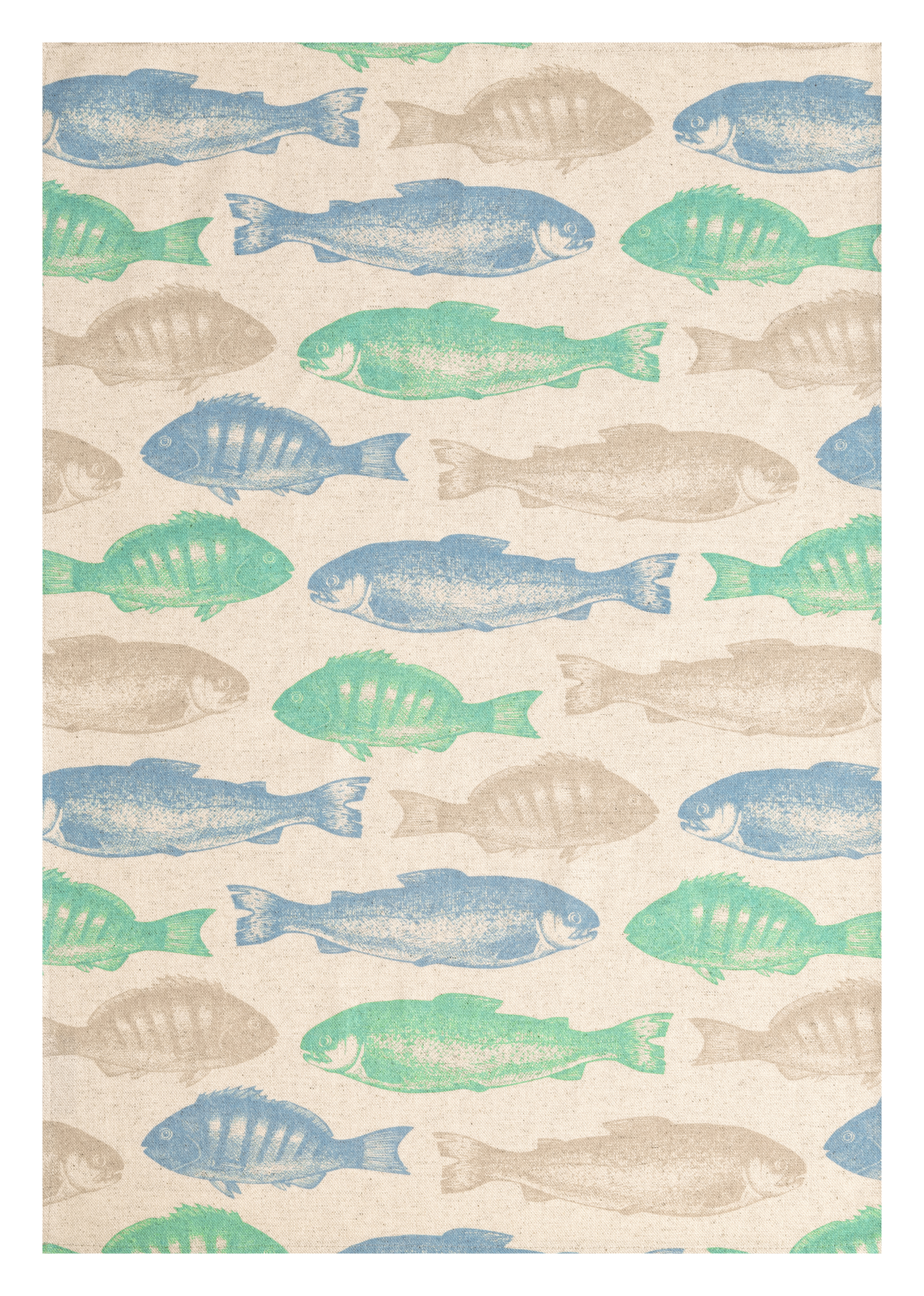 Geschirrtuch Wellenzeit Fische Magma