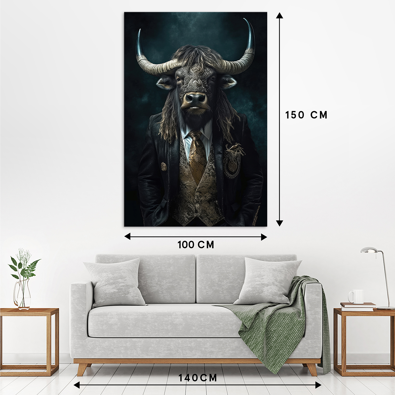 Canvas-Stylish Mr. Bull-image LAND