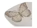 Tablett Schmetterling, Keramik H: 3 cm Kersten / Farbe: Grau Weiss