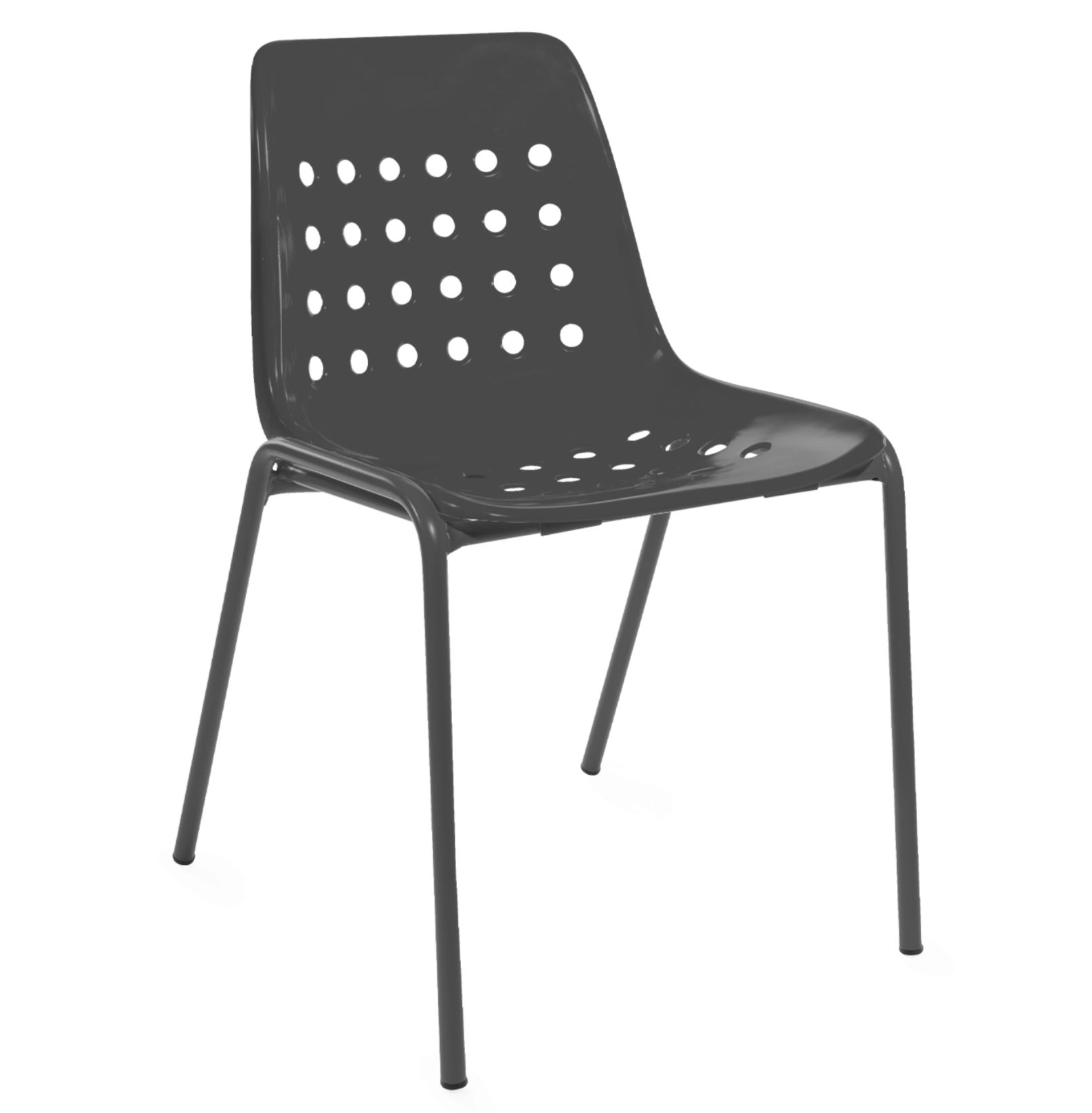 Schalen-Stuhl Bermuda von Schaffner / Farbe: Anthrazit / Grösse: 49 x 52 cm