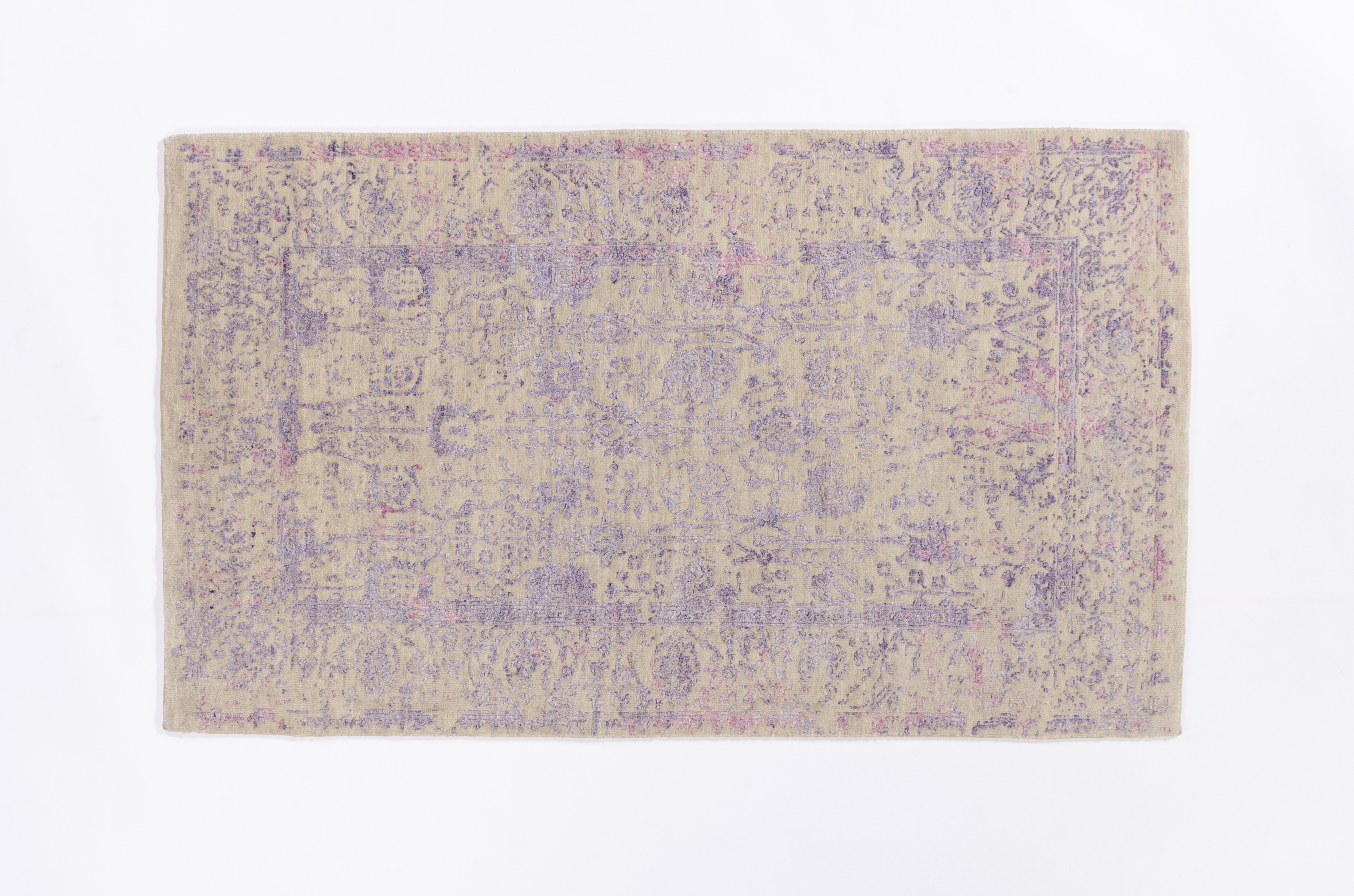 Moderner Teppich Hamedan Negra/ Farbe: Beige / Masse (BxT) :93x155 cm