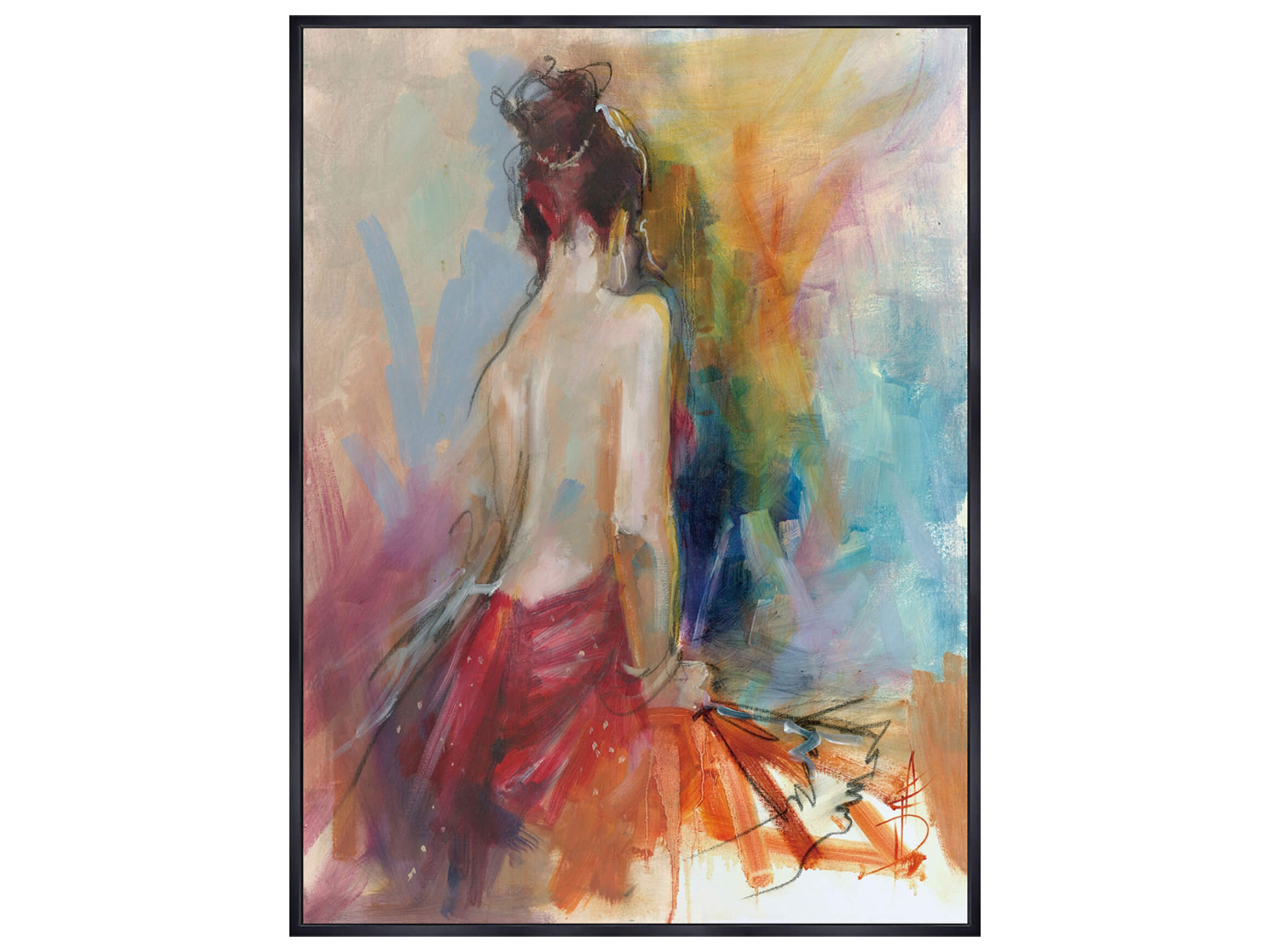 Bild Modern Colorierter Akt image LAND / Grösse: 120 x 90 cm