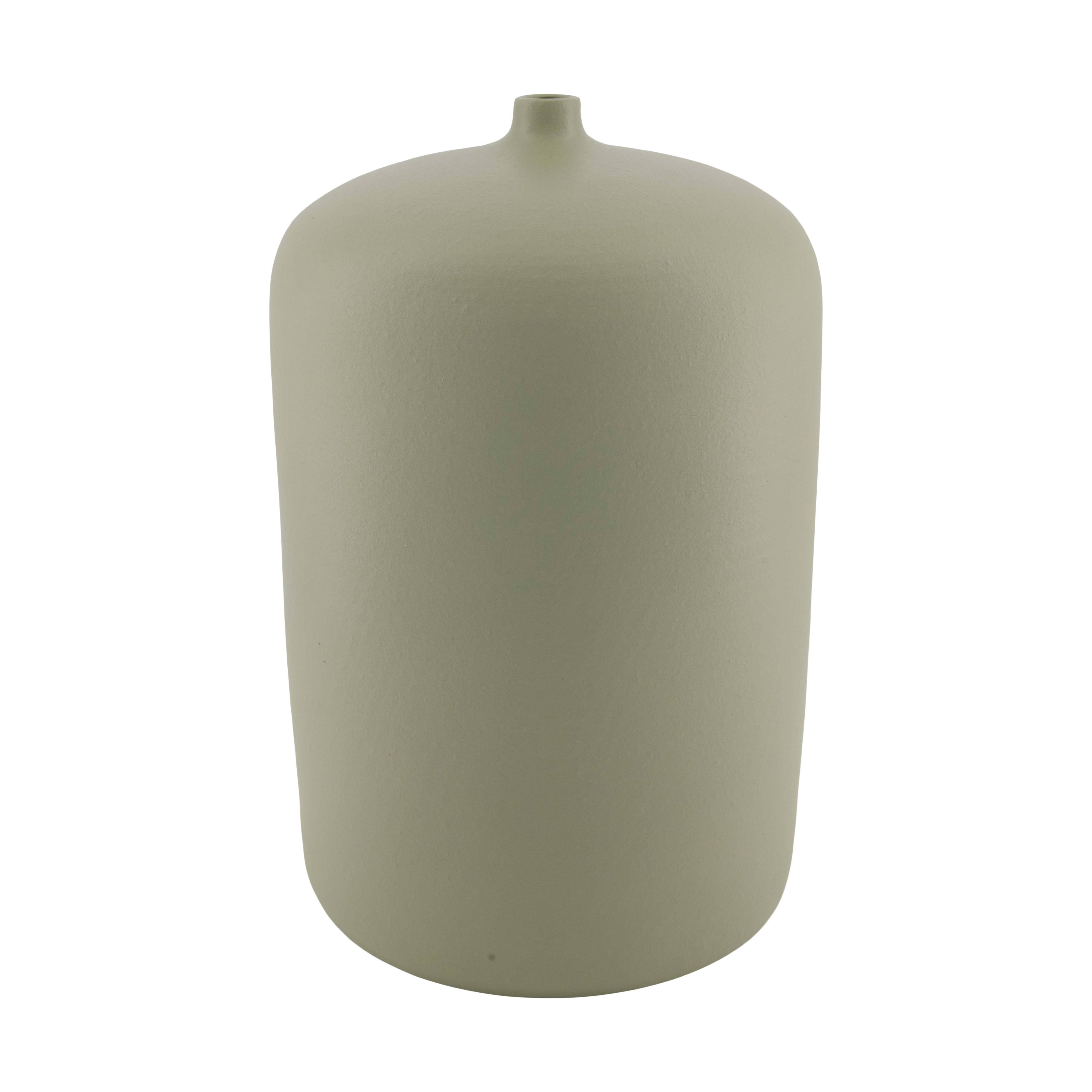 Vase Flasche Terracotta, Grau Decofinder