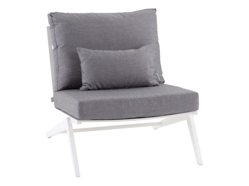 Garden armchair & Jackie stool, seat height: 42 cm, seat depth: 55 cm,