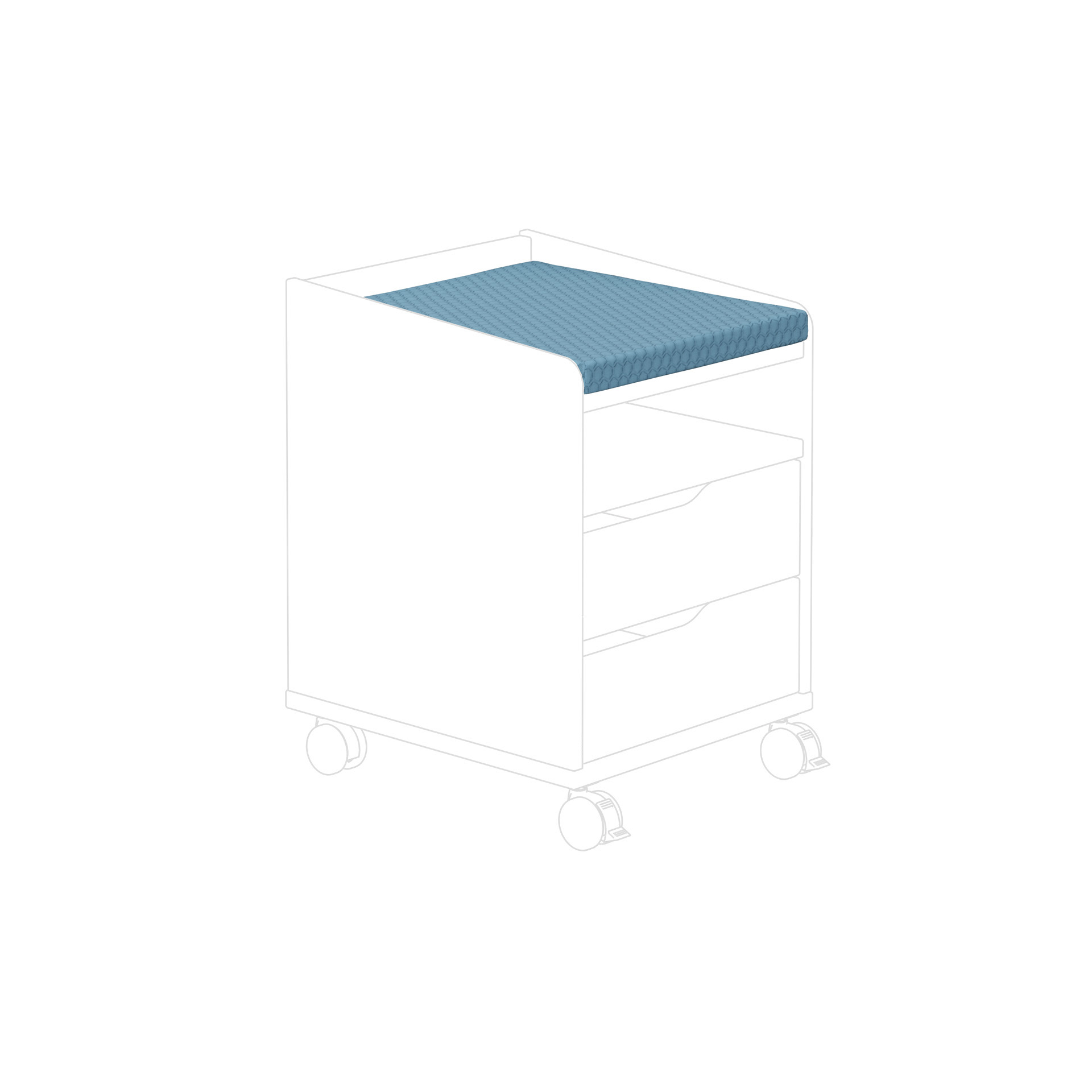 Sitzpolster-Für Rollcontainer Diego-Paidi