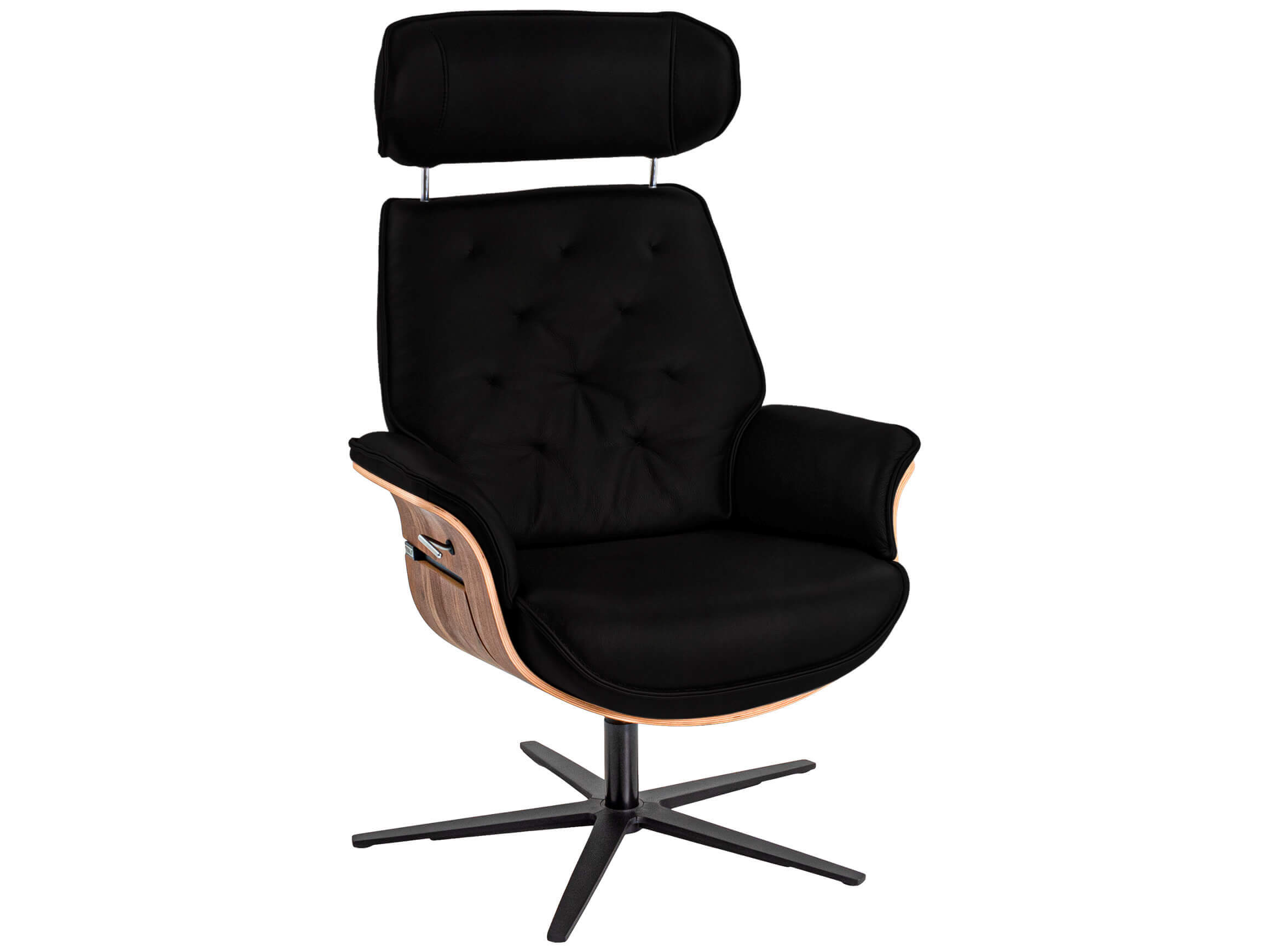 Relaxer Curacao Nussbaum Basic Polipol / Farbe: Schwarz / Material: Leder Basic