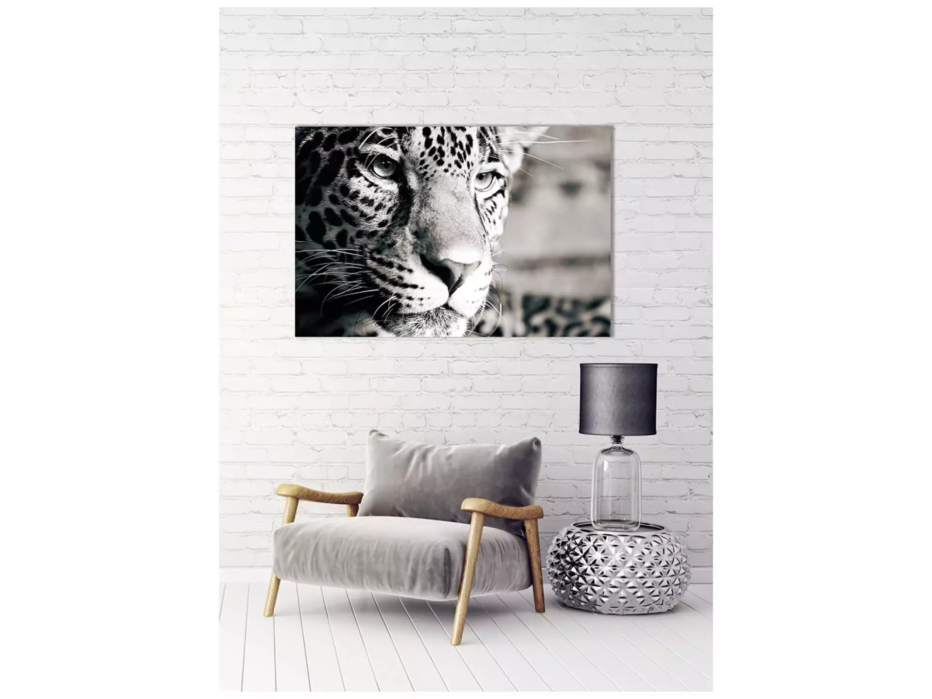 Digitaldruck auf Acrylglas Leopard image LAND / Grösse: 120 x 80 cm
