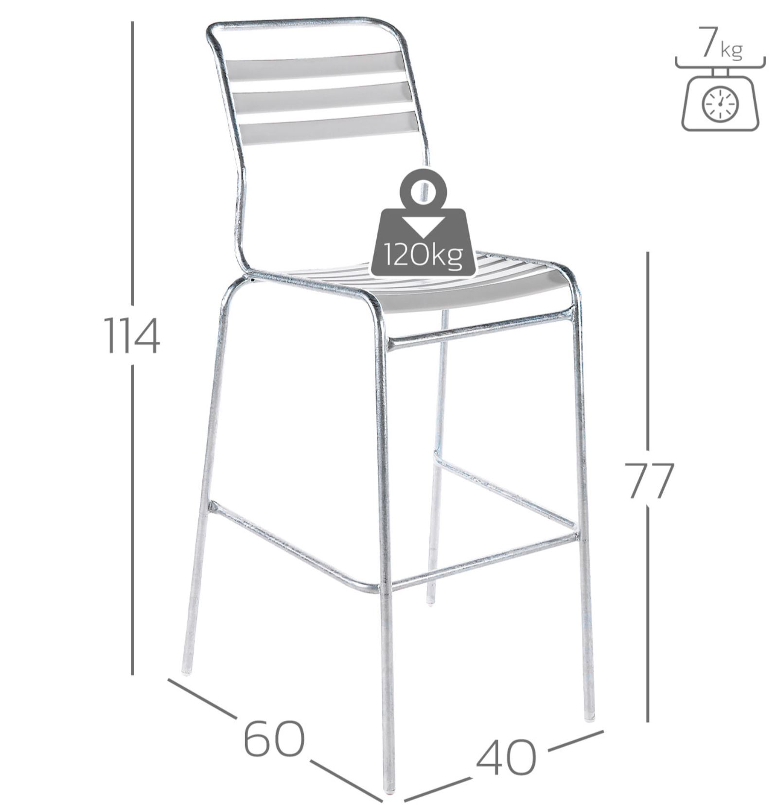Bar-Lättlistuhl Säntis Schaffner / Farbe: Anthrazit