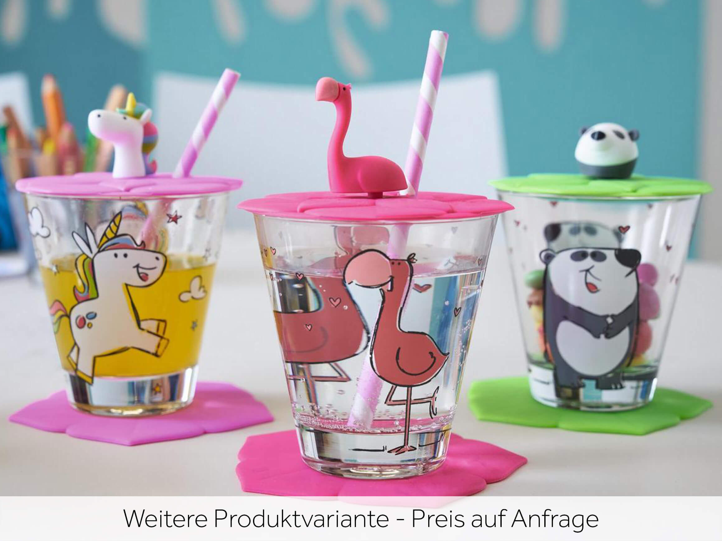 Leonardo Trinkglas Für Kinder Bambini Flamingo, 215 Ml, 3-teilig