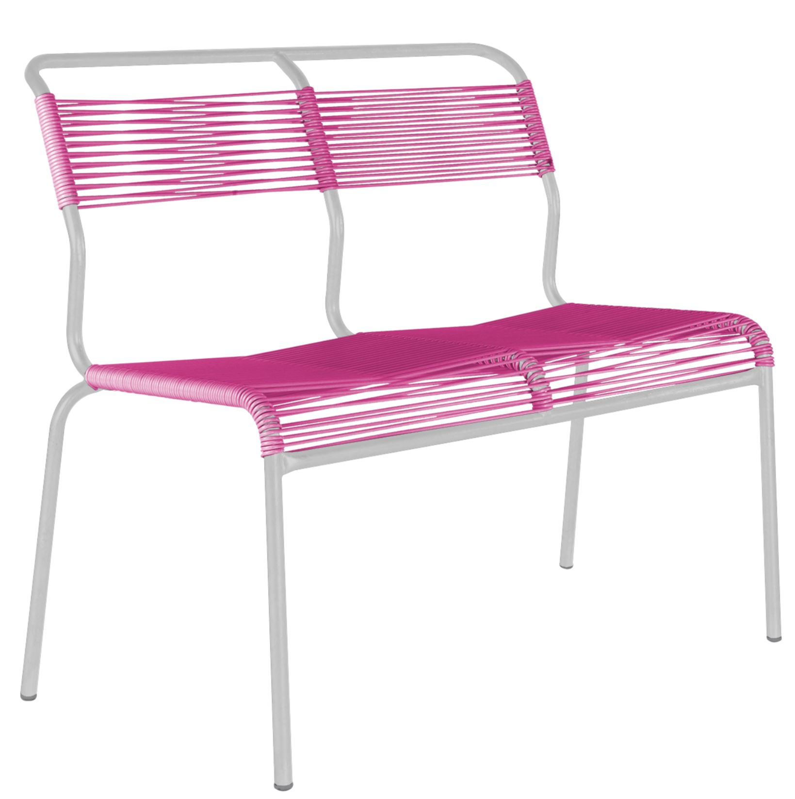 Spaghetti-2er-Bank Säntis von Schaffner / Farbe: Pink / Grösse: 90 x 58 cm