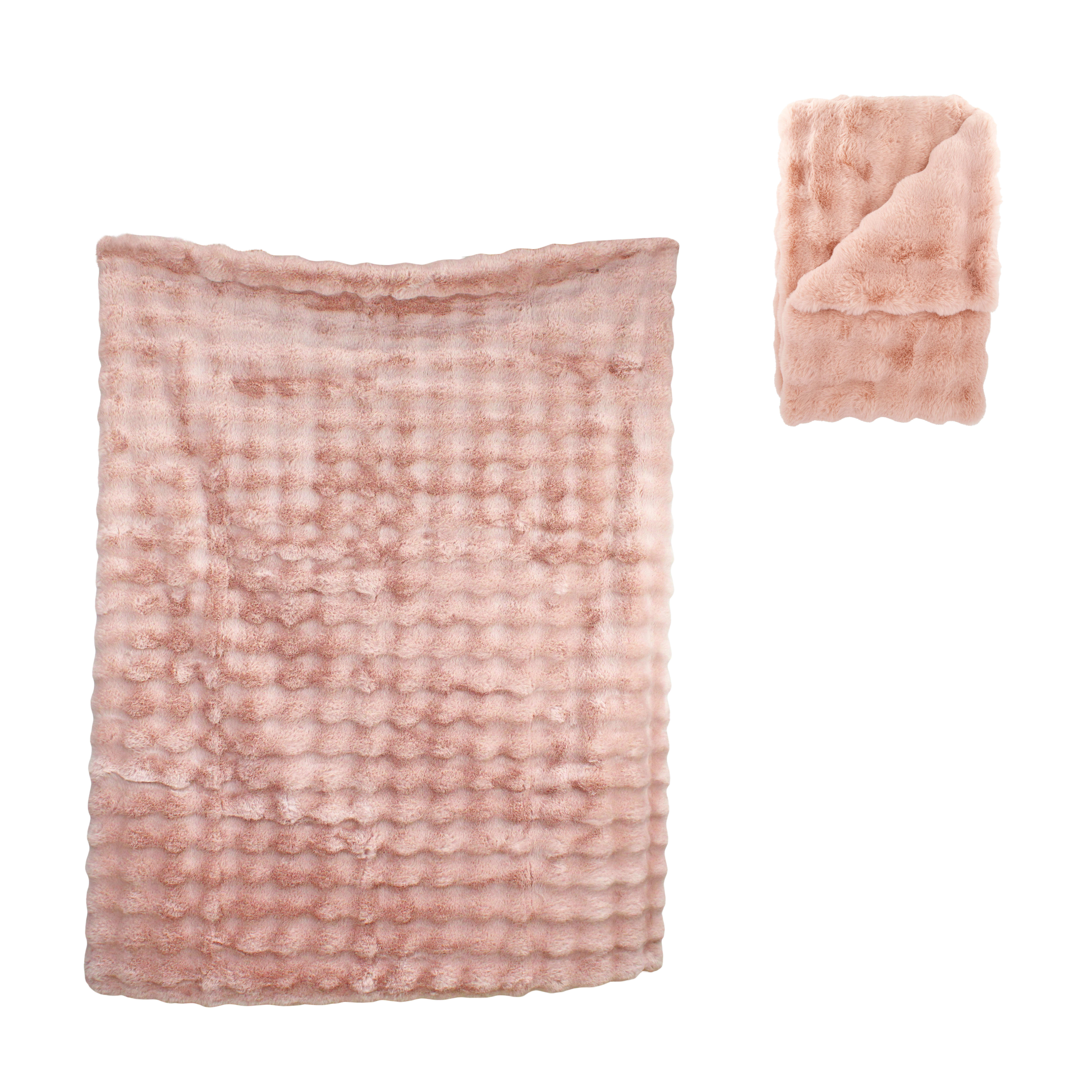 Plaid Comfy, Rosa 170x130 cm Decofinder