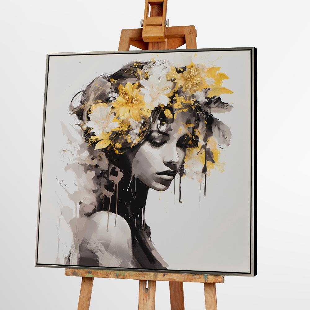 Bild Golden Flower Beauty 1 image LAND / Grösse: 80 x 80 cm