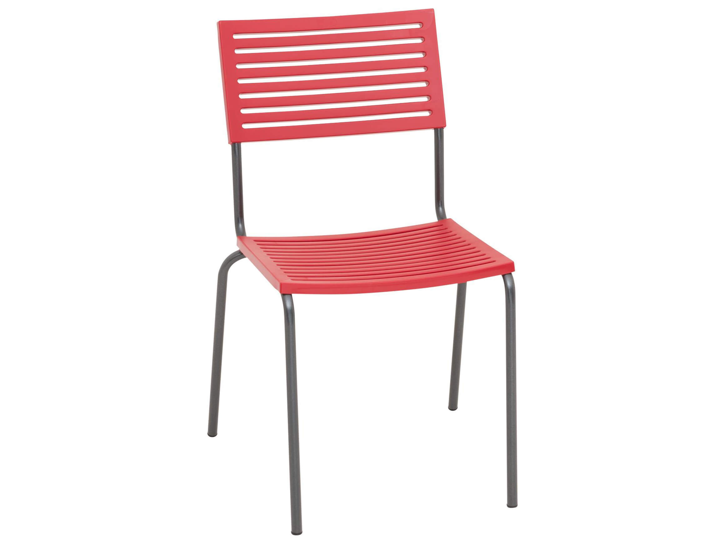 Gartenstuhl Lamello ohne Armlehne Schaffner / Farbe Rot