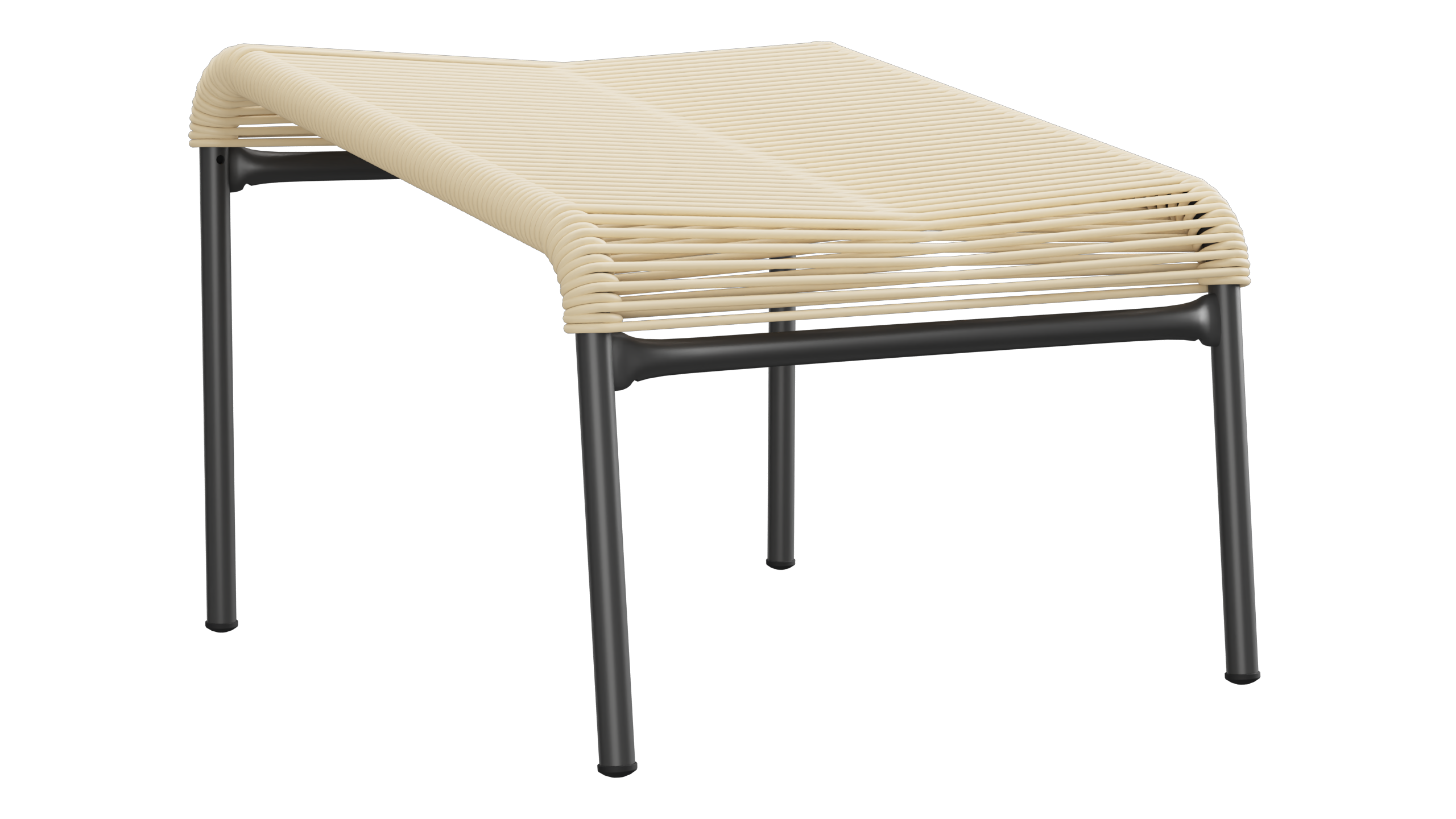 Spaghetti-Fuss-Hocker Säntis von Schaffner / Farbe: Pastellbraun