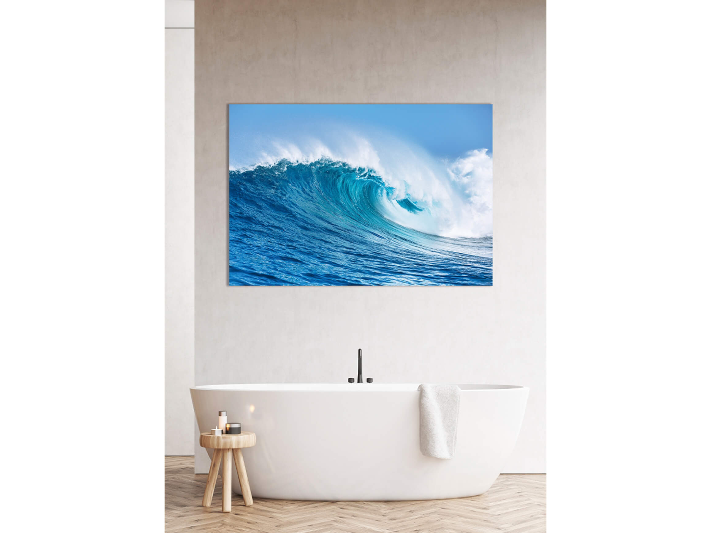 Digitaldruck auf Acrylglas Die Welle image LAND / Grösse: 120 x 80 cm