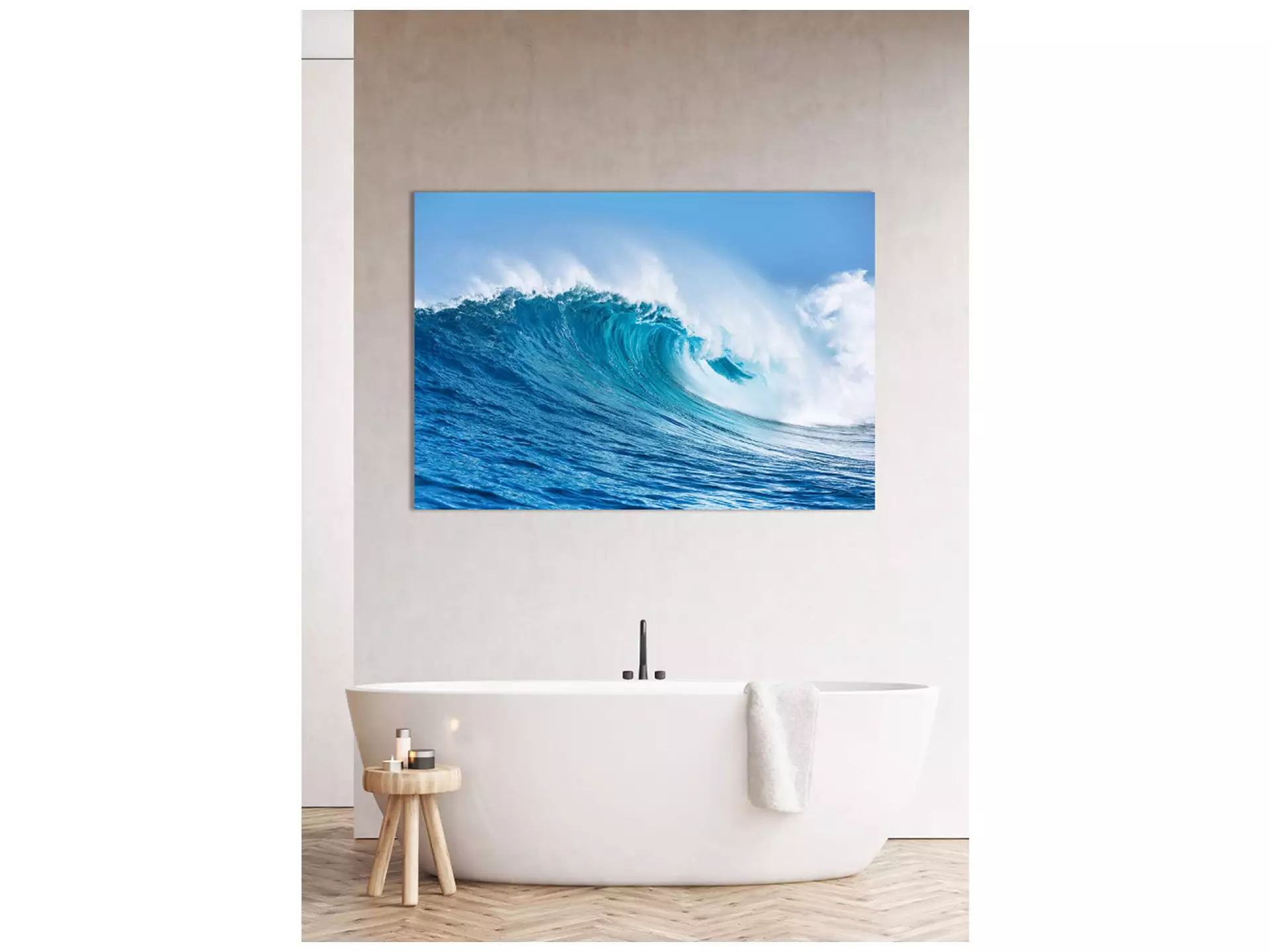 Digitaldruck auf Acrylglas Die Welle image LAND / Grösse: 120 x 80 cm