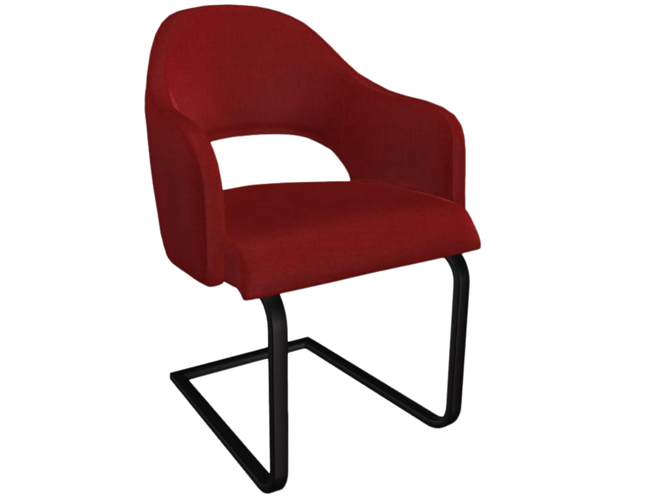 Freischwinger Salesa Trendstühle / Farbe: Kaiserrot / Material: Stoff