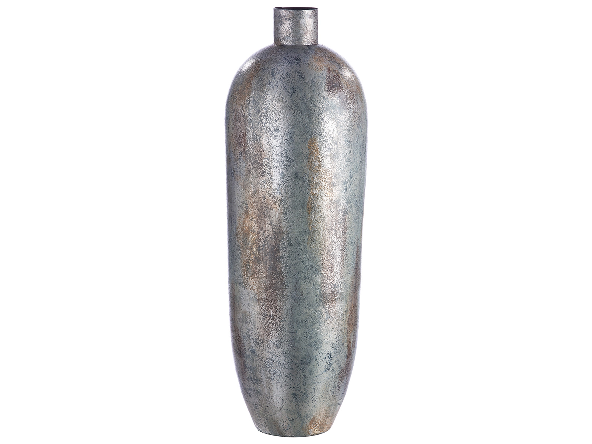 Vase Metall Grau Blau H: 92 cm Gilde