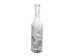 Flasche Glas Weiss Silber H: 75 cm Decofinder