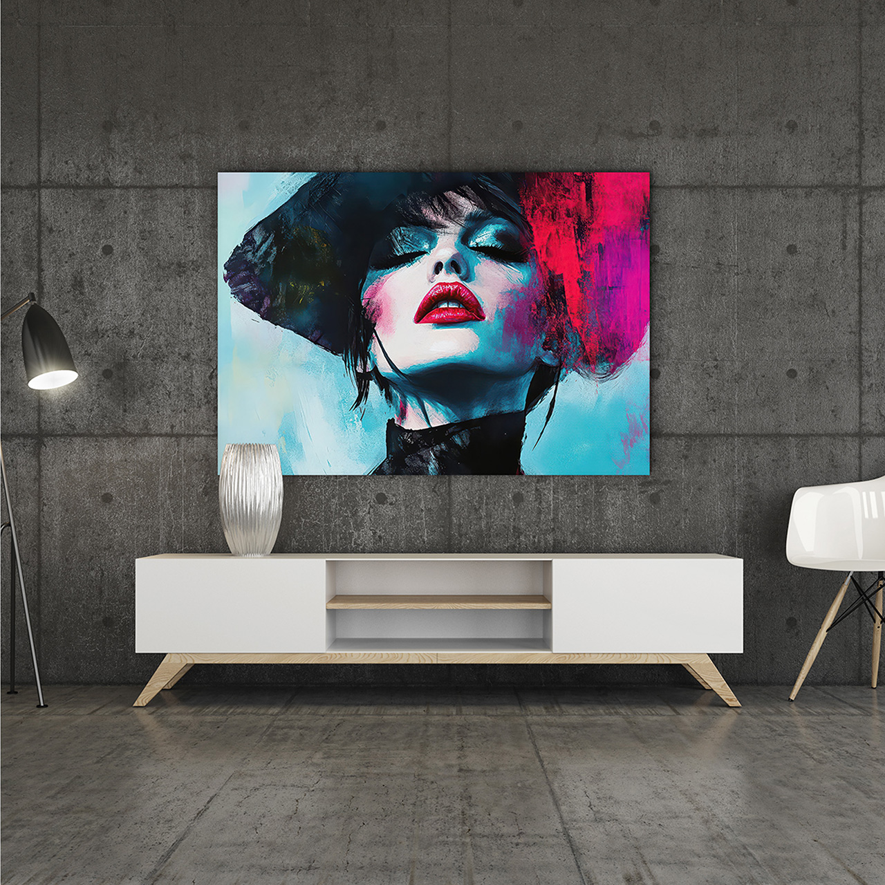 Canvas-Pink Splashed Diva-image LAND