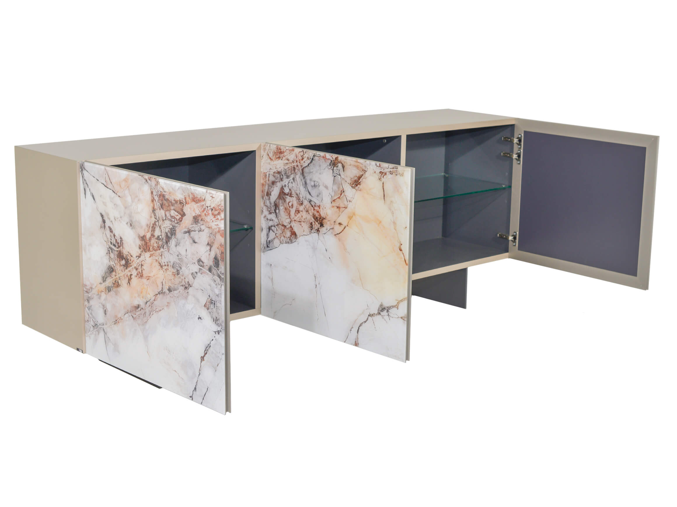 Kredenz Focus Cattelan / Farbe: Marmor Titan