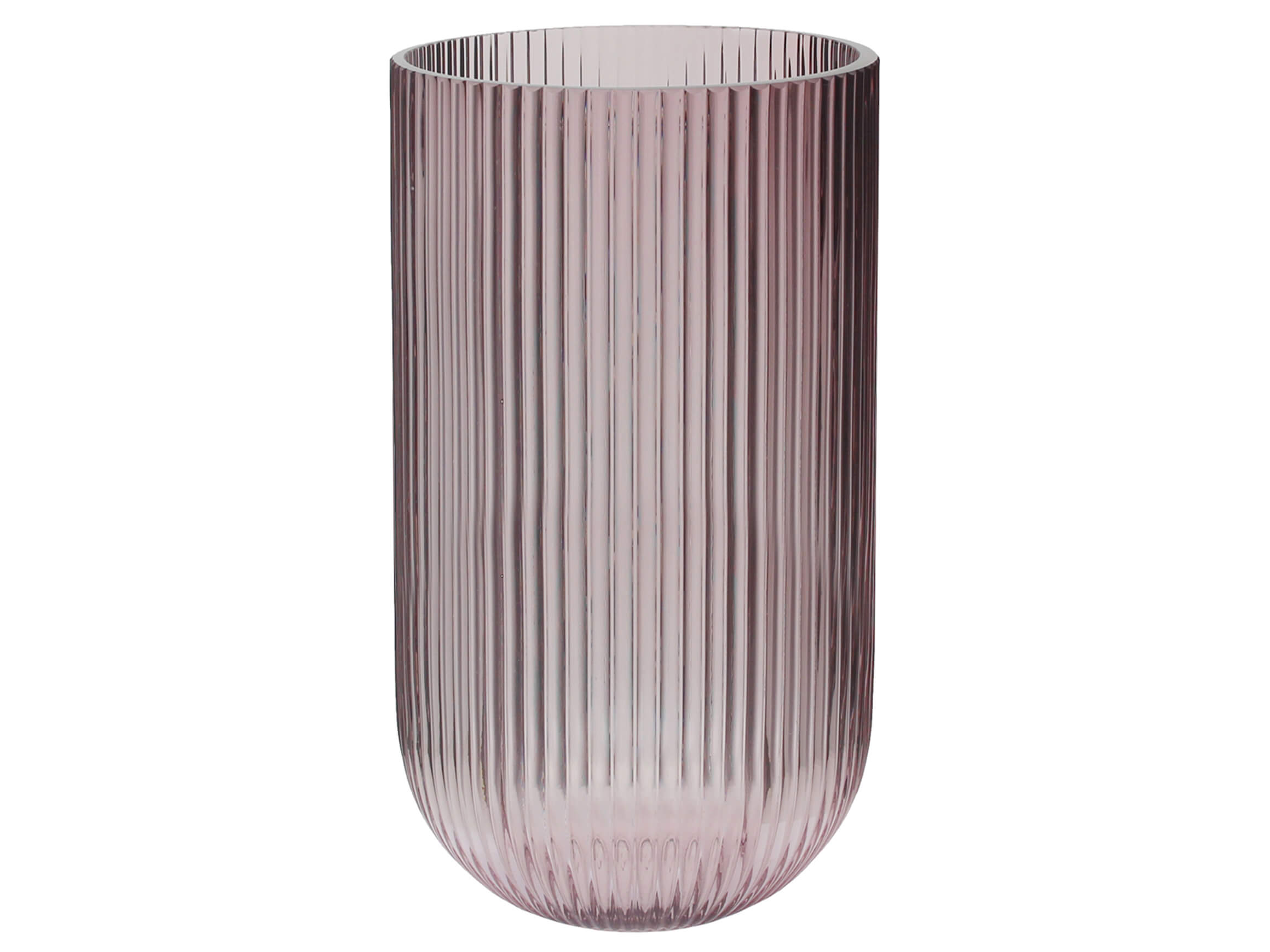 Glasvase Struktur Rosa H: 26 cm Kaheku
