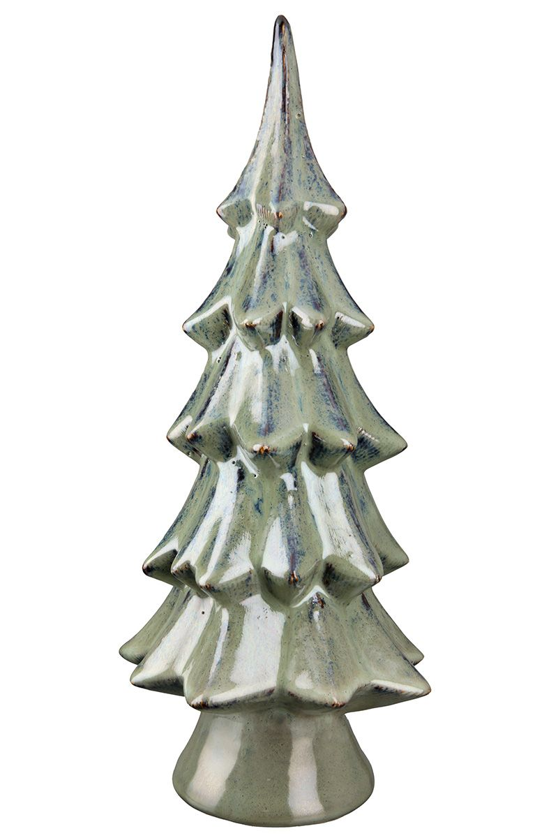 Gilde Weihnachtsbaum Tanne, Keramik, Grün H: 37 cm  | Schubiger Möbel