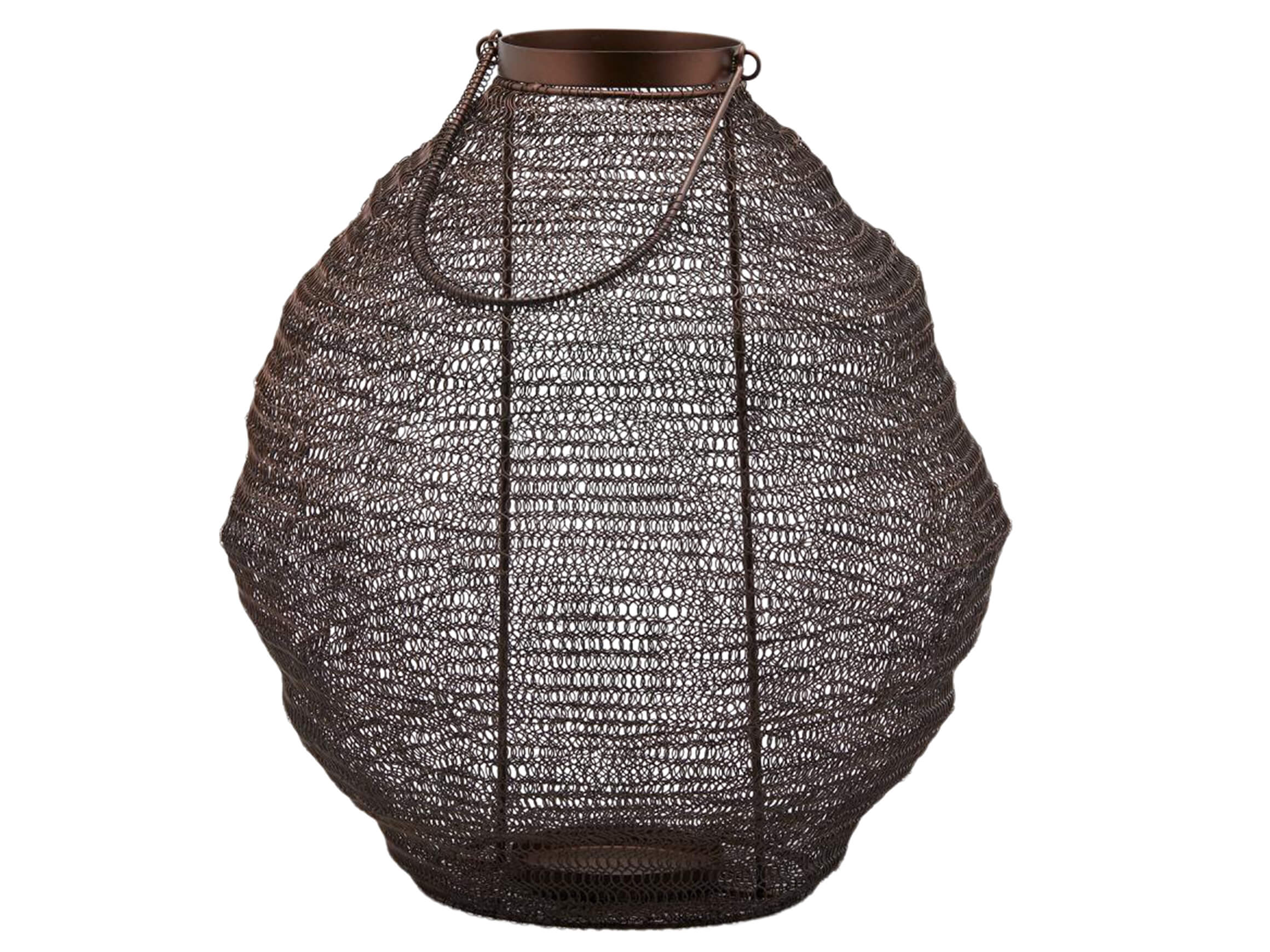 Edg Laterne Metallgeflecht Dunkel H: 43 cm  | Schubiger Möbel