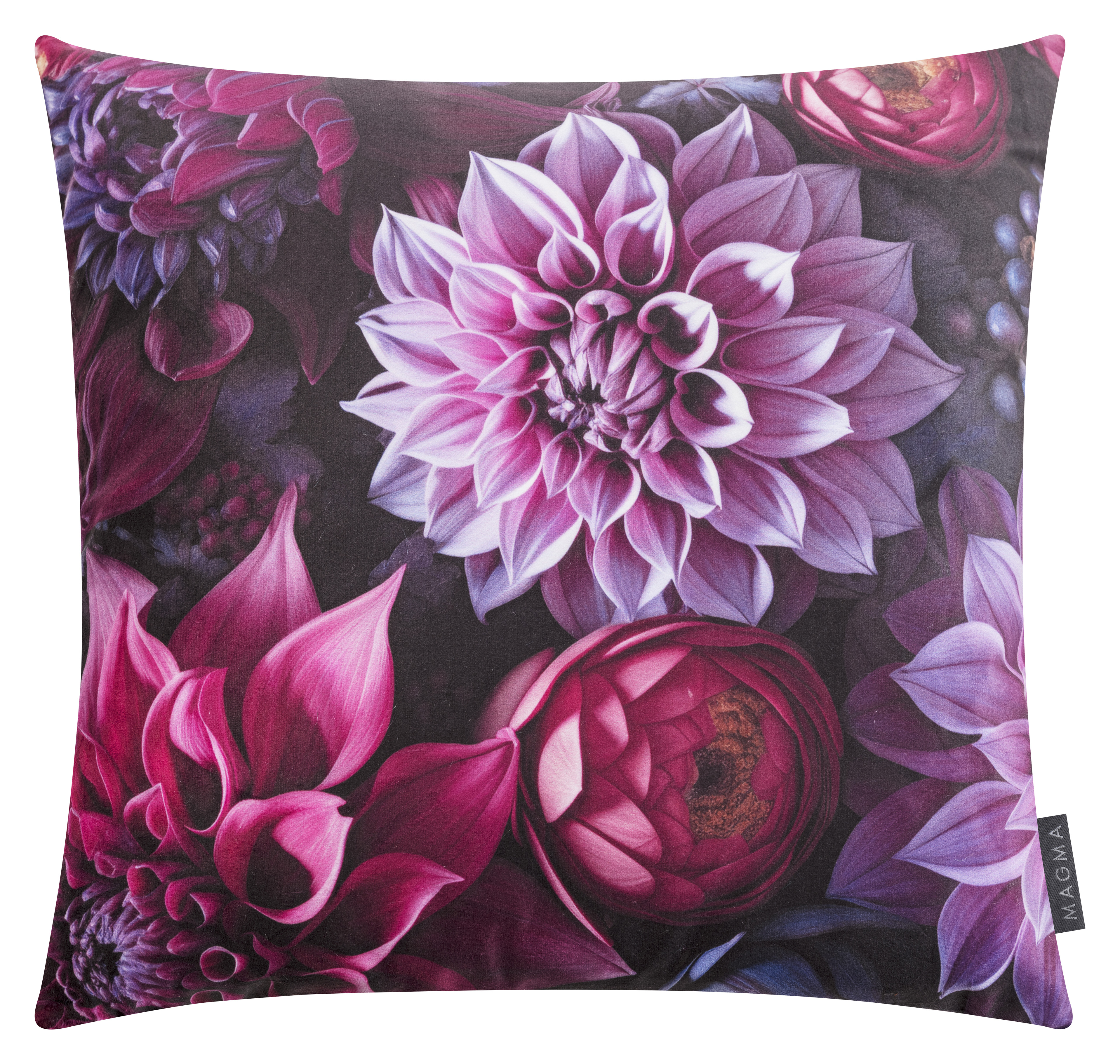 Kissenhülle Fleurs, Brombeer 45x45 cm Magma / Farbe: Brombeer