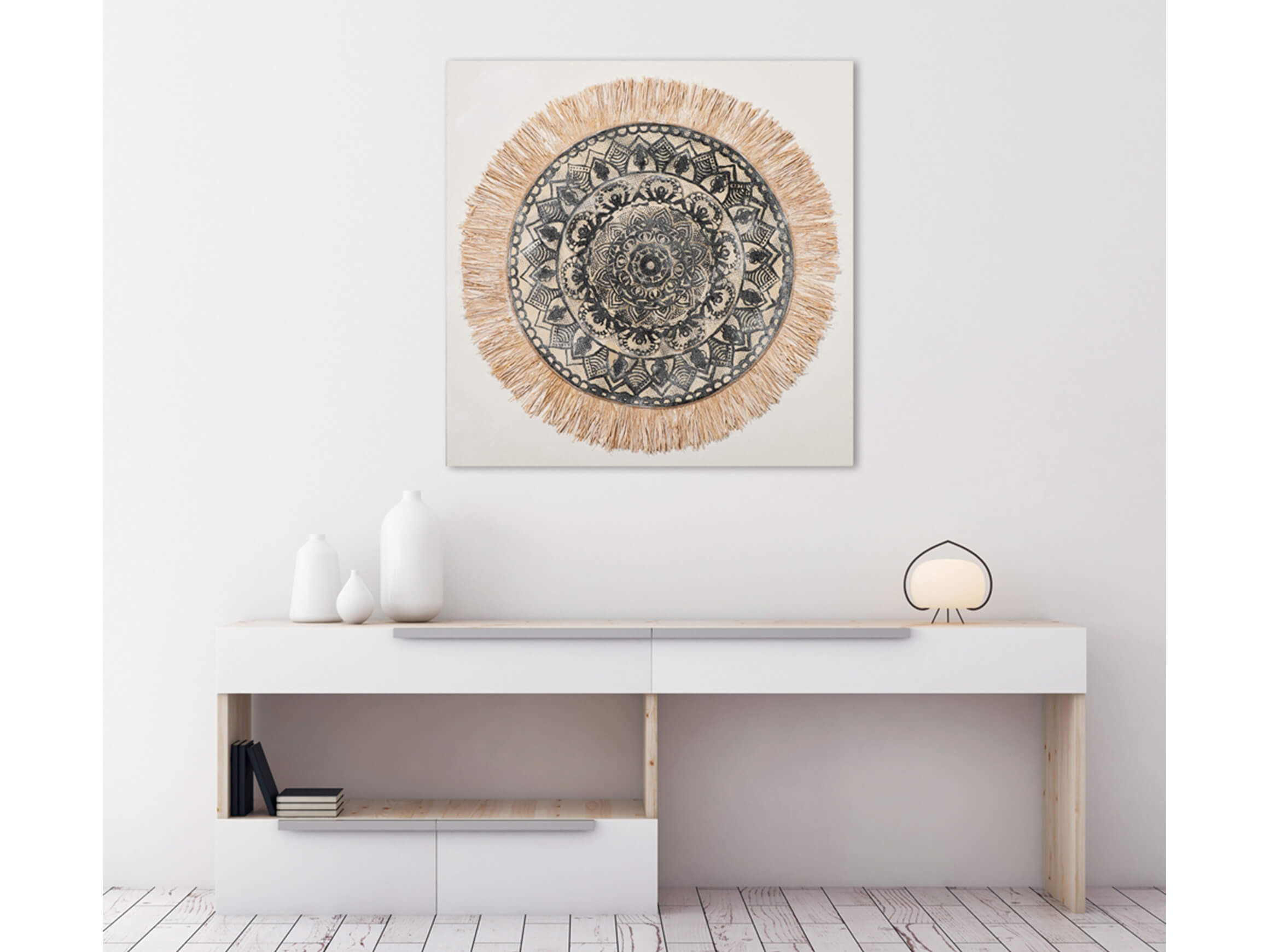 Bild Natur-Mandala Boho Style image LAND / Grösse: 100 x 100 cm