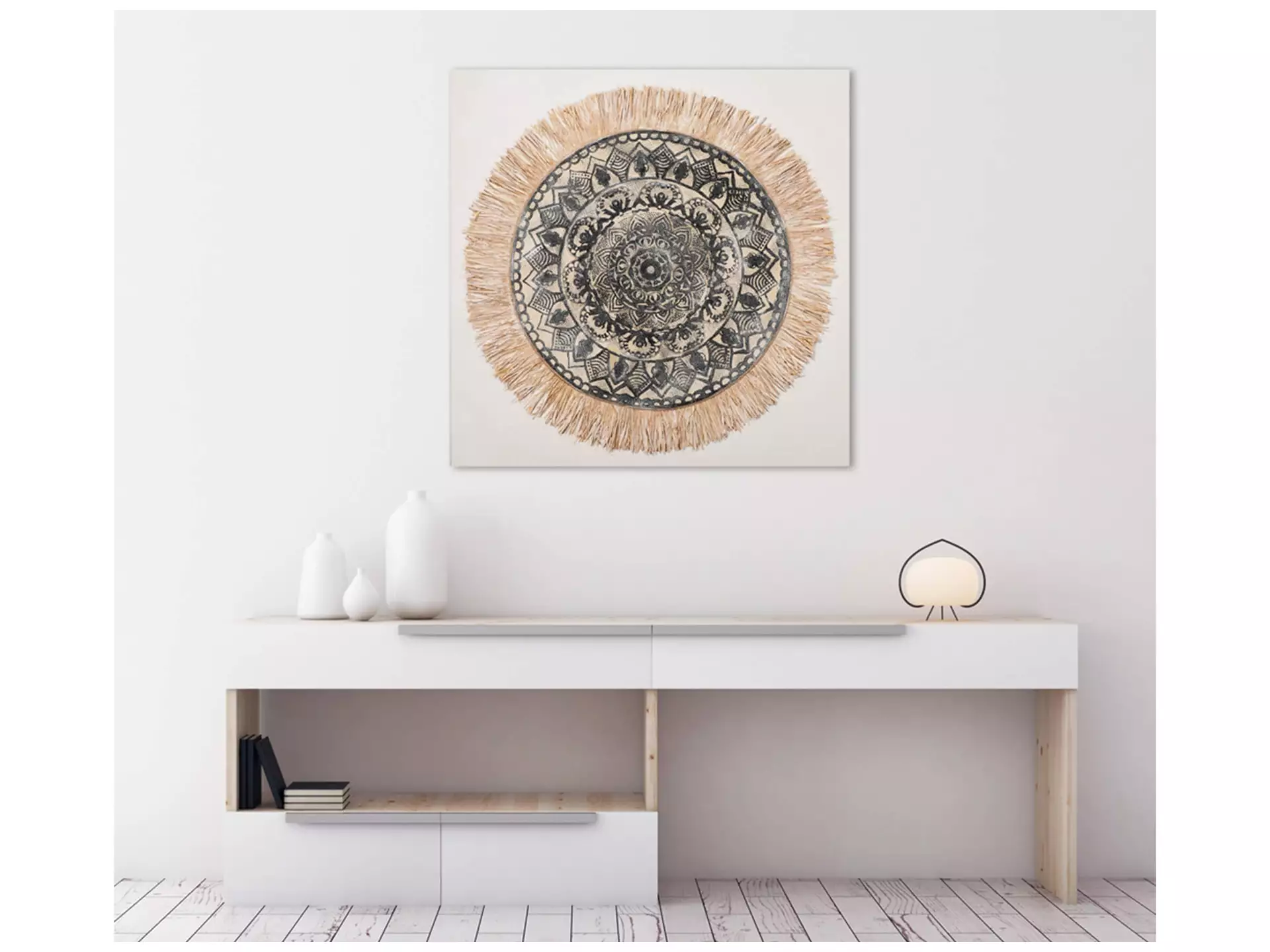 Bild Natur-Mandala Boho Style image LAND / Grösse: 100 x 100 cm