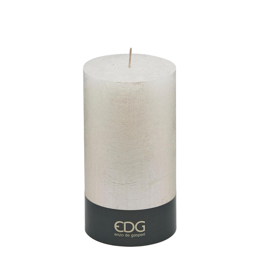 Edg Kerze Rustic Weiss H: 18 cm  | Schubiger Möbel