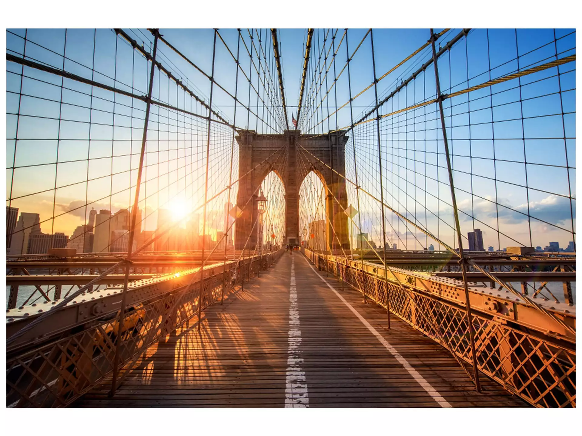 Digitaldruck auf Acrylglas Brooklyn Bridge image LAND / Grösse: 120 x 80 cm