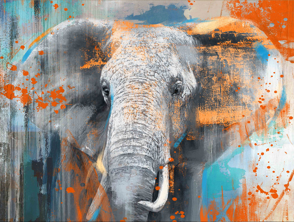 Gemälde-Popart "Elefant"-image LAND
