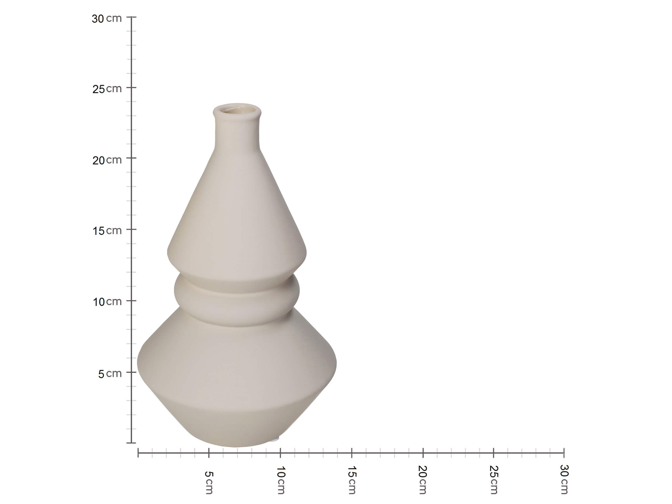 Vase Beige H: 24 cm Kersten