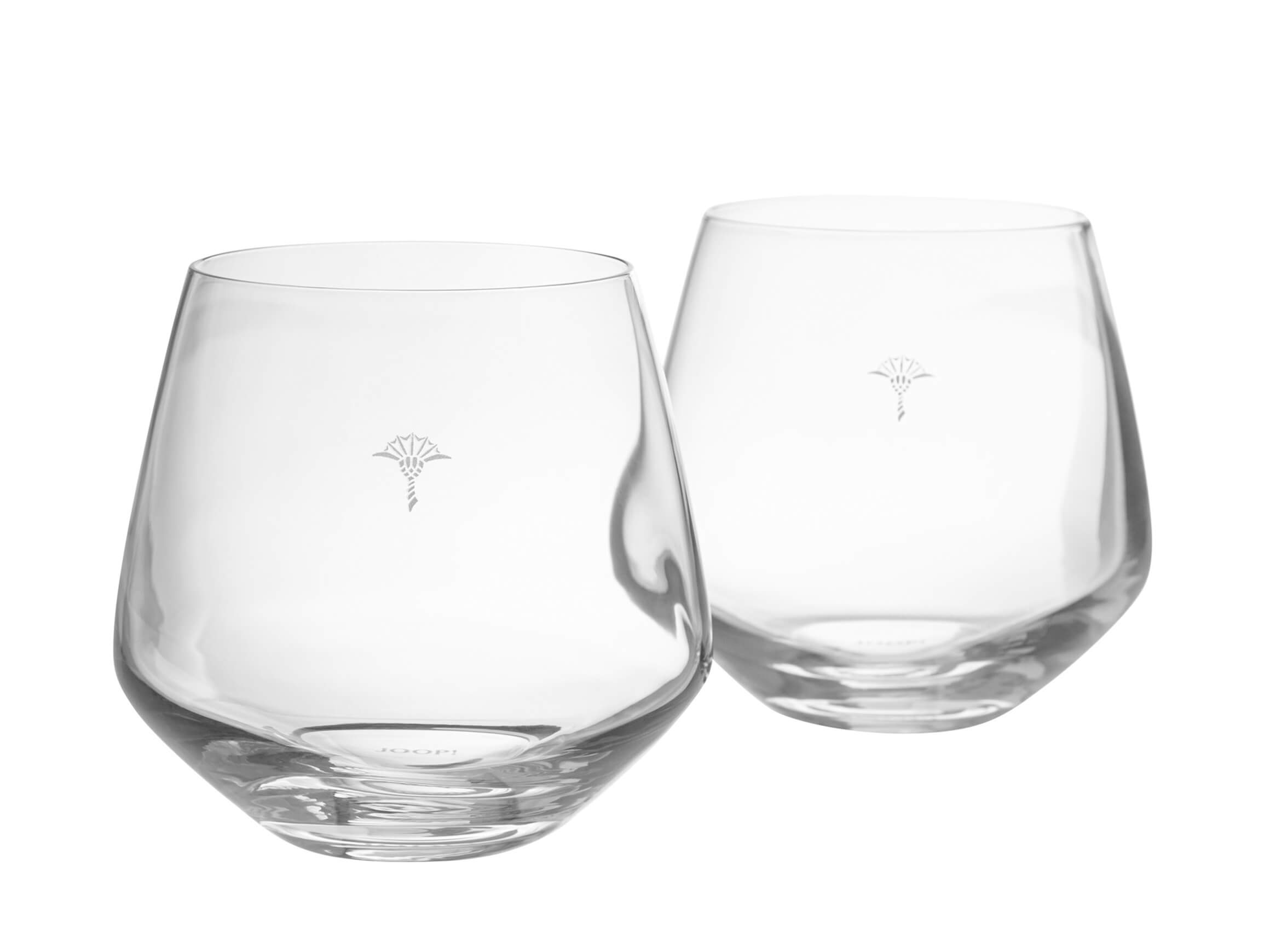 Wasserglas Set à 2 Stk Single Cornflower, Weiss Matt Joop / Farbe: Weiss