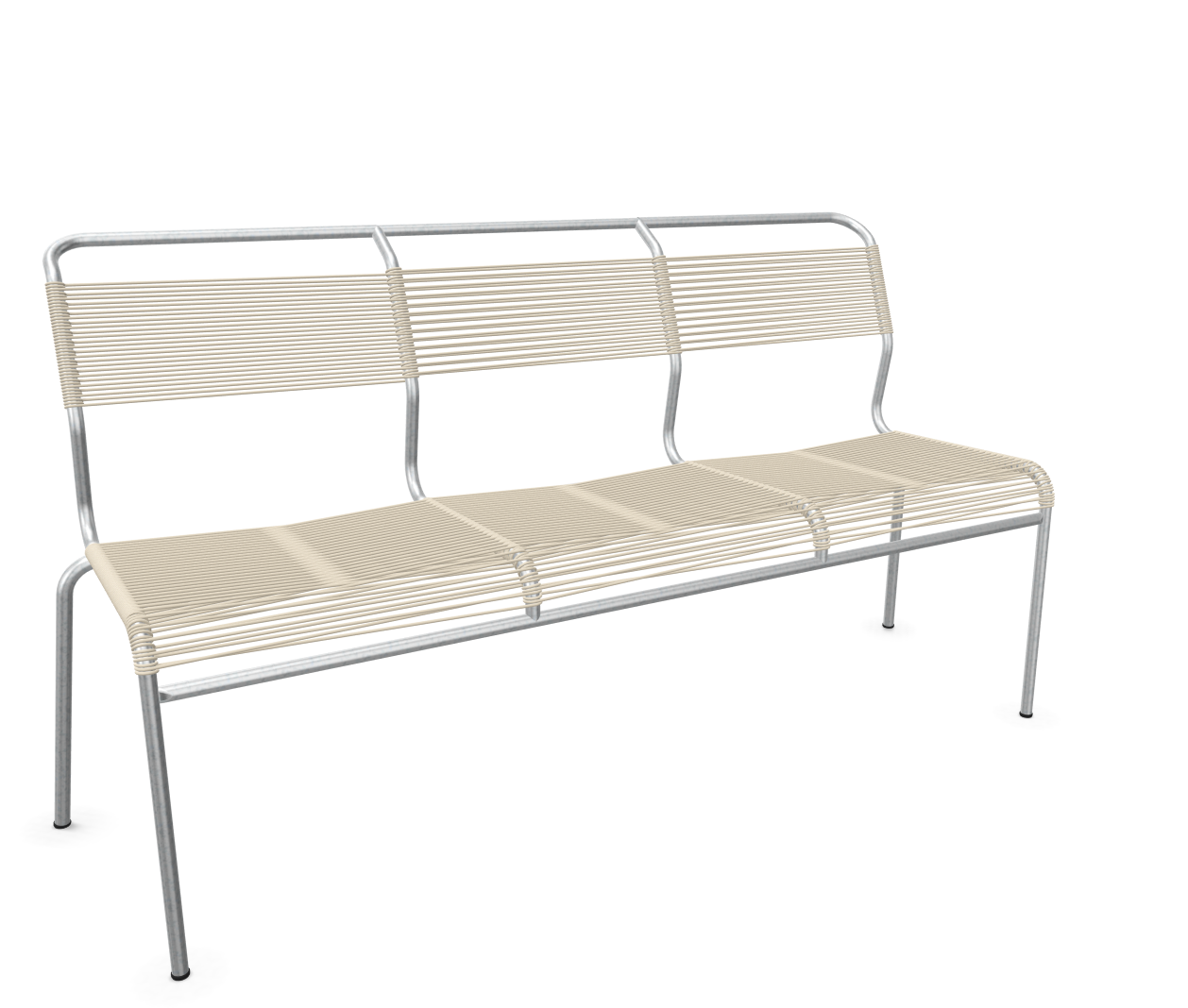 Schaffner Spaghetti-3er-Bank Säntis Feuerverzinkt Beige | Schubiger Möbel